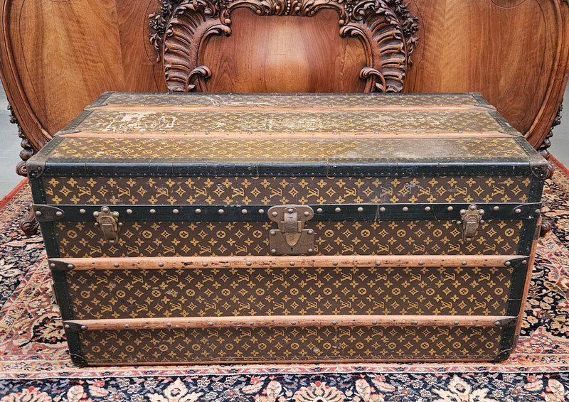 Antique Louis Vuitton Special Order Wardrobe/Steamer Trunk