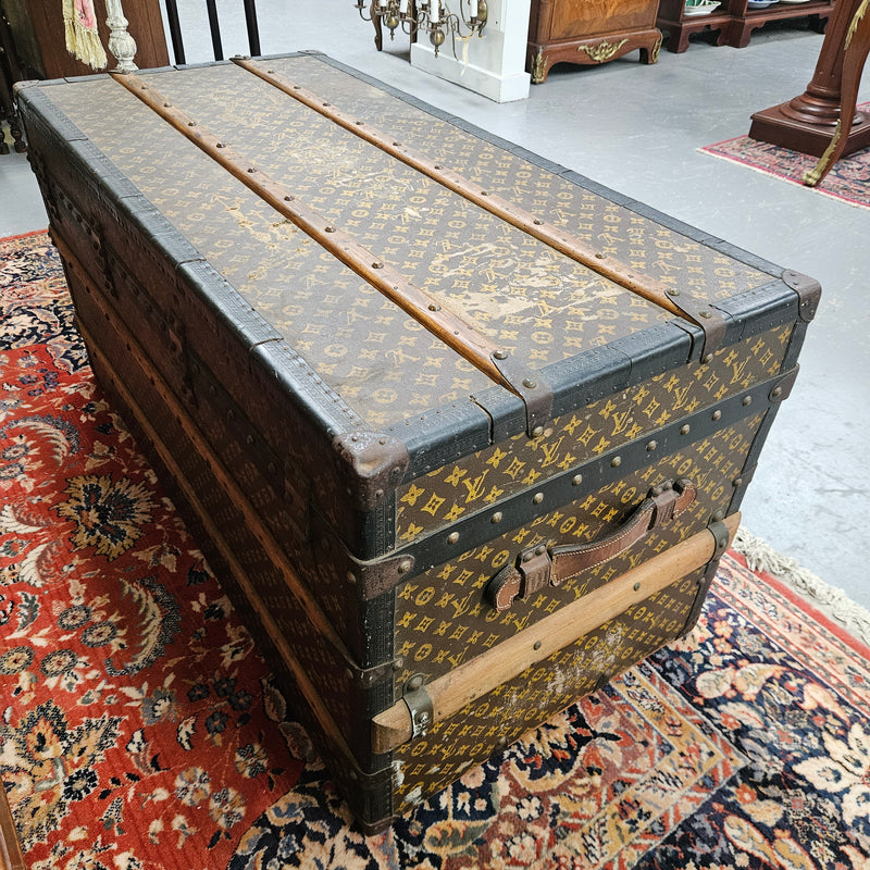 Antique Louis Vuitton Special Order Wardrobe/Steamer Trunk