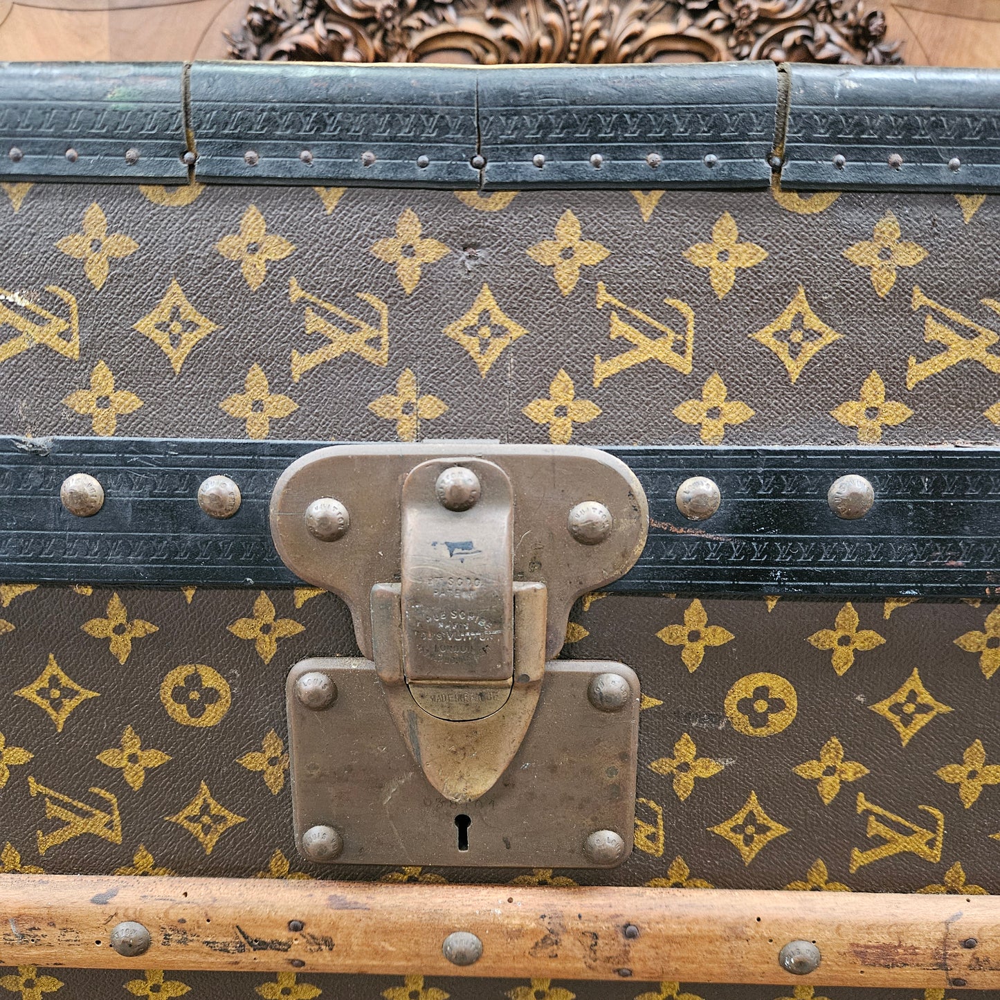 Antique Louis Vuitton Special Order Wardrobe/Steamer Trunk