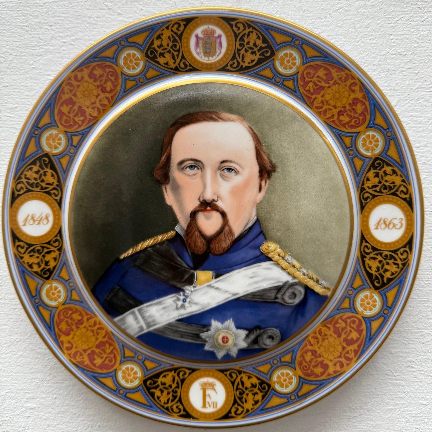 Bing & Grondahl Plate Of Kong Frederik VIIBing & Grondahl Plate Of Kong Frederik VII