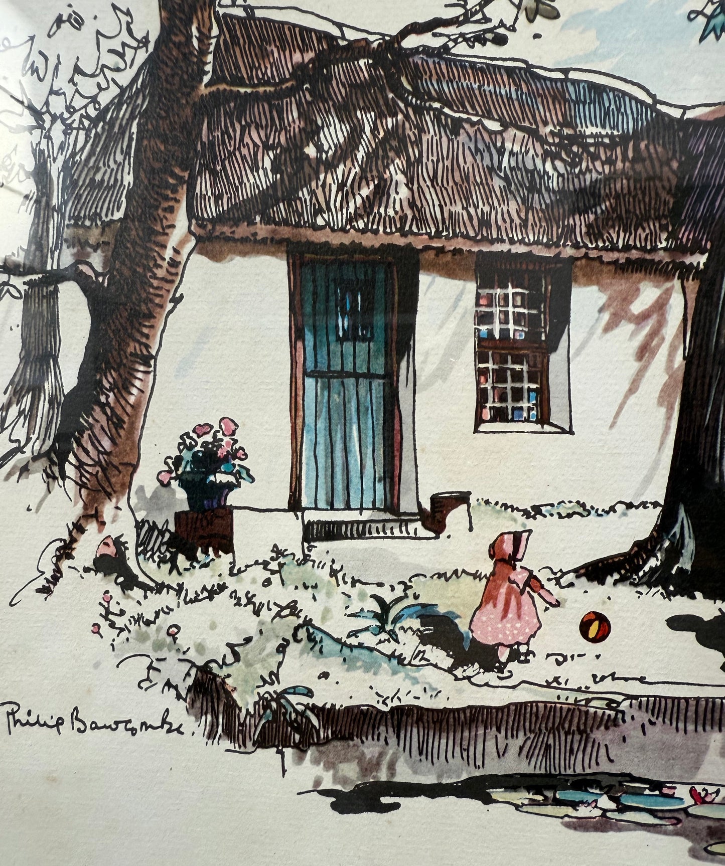 Framed Mixed Media "The Slave Bell Old Nectar Farm C.P" By Philip Bawcombe (British and South Africa 190)