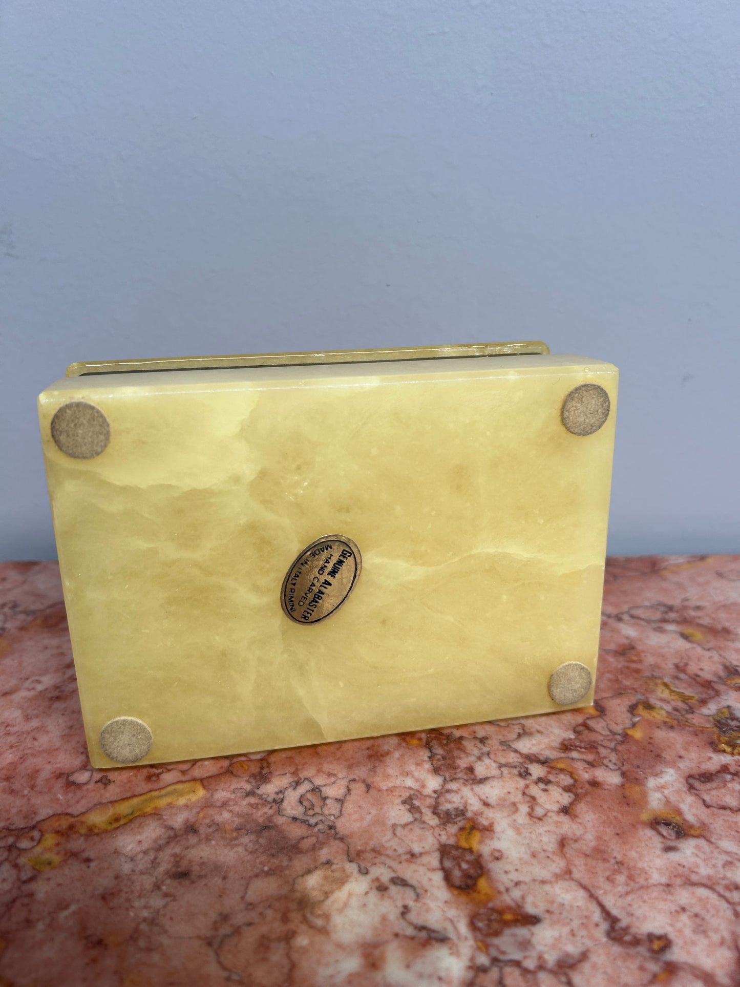 Vintage Alabaster Jewellery Box