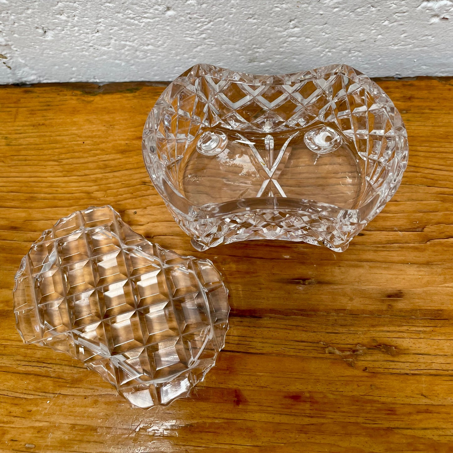 Lovely Vintage Crystal Trinket Box