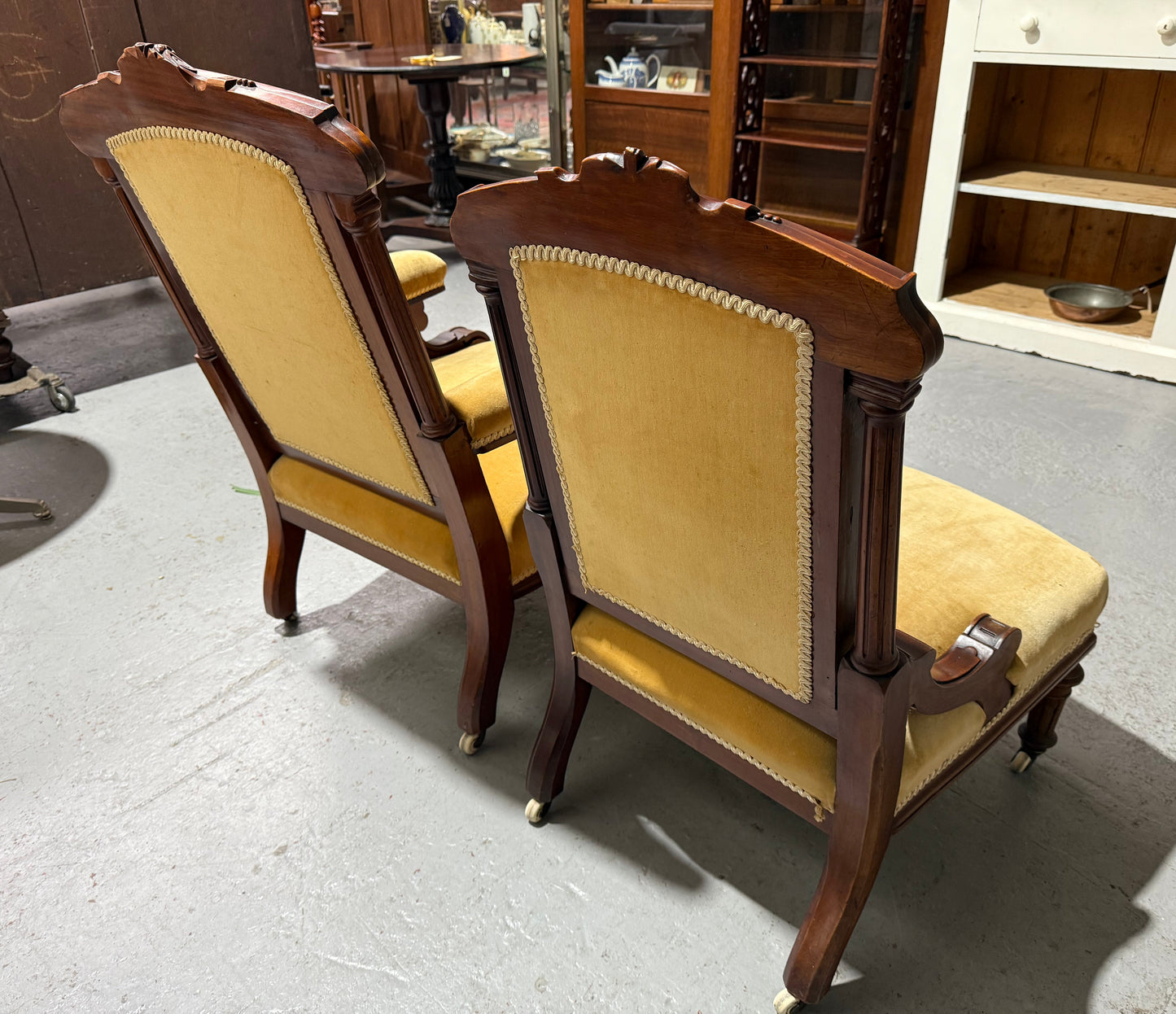 Pair of Late Victorian Mahogany Armchairs