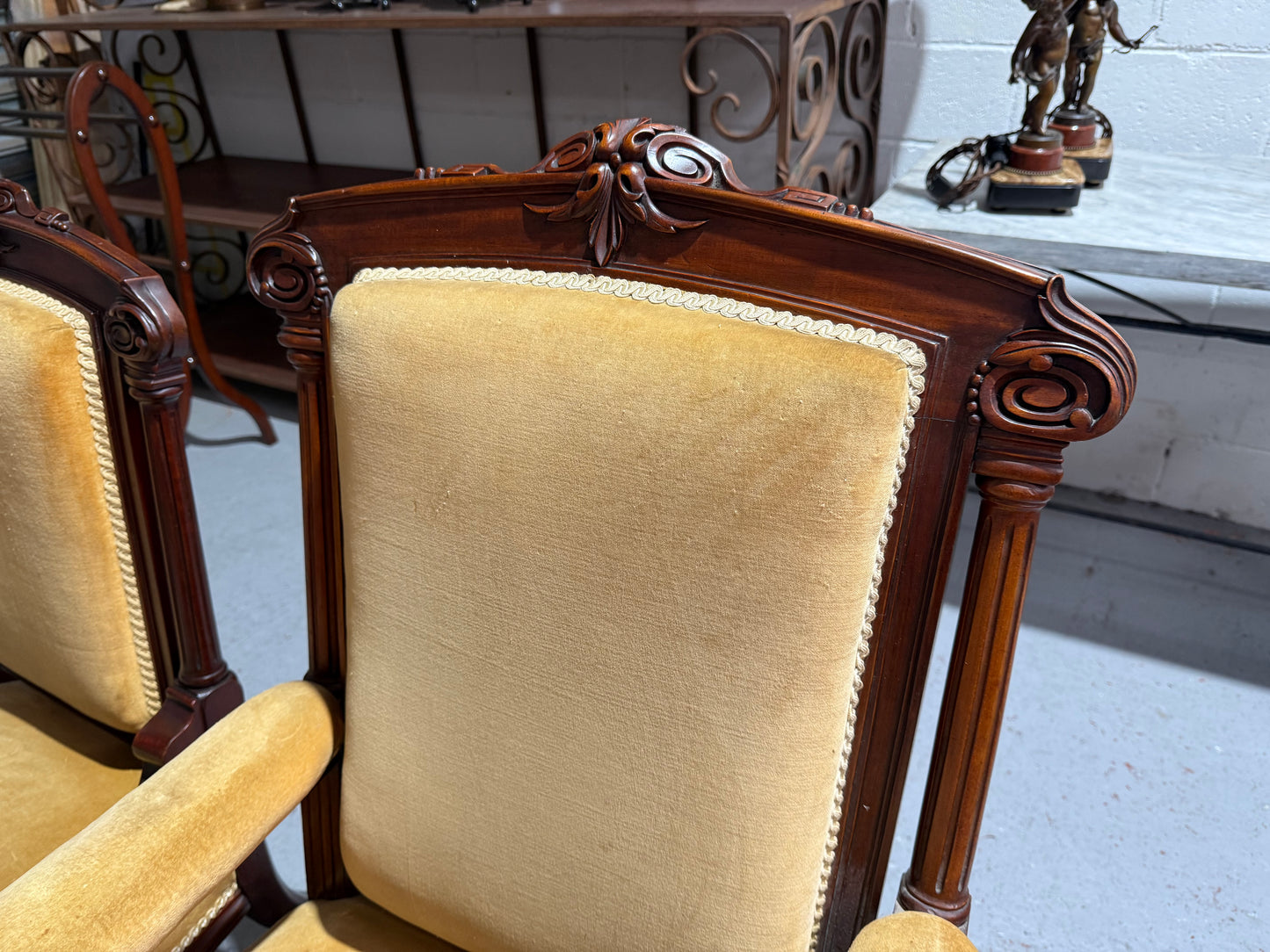 Pair of Late Victorian Mahogany Armchairs
