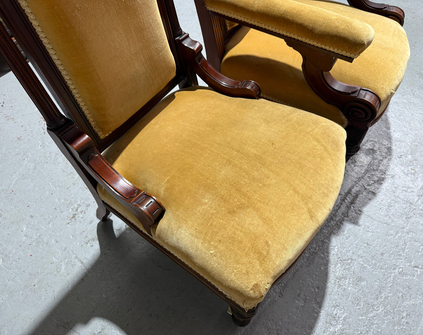 Pair of Late Victorian Mahogany Armchairs