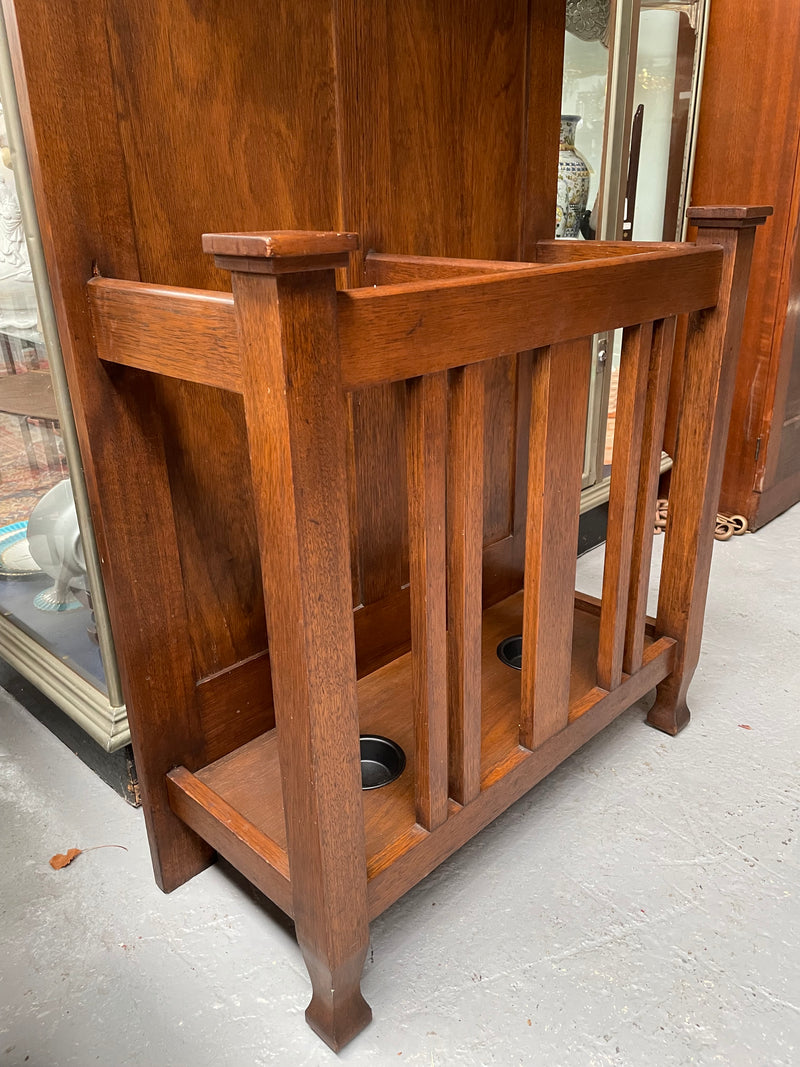 Period Australian Oak Arts & Crafts Hallstand