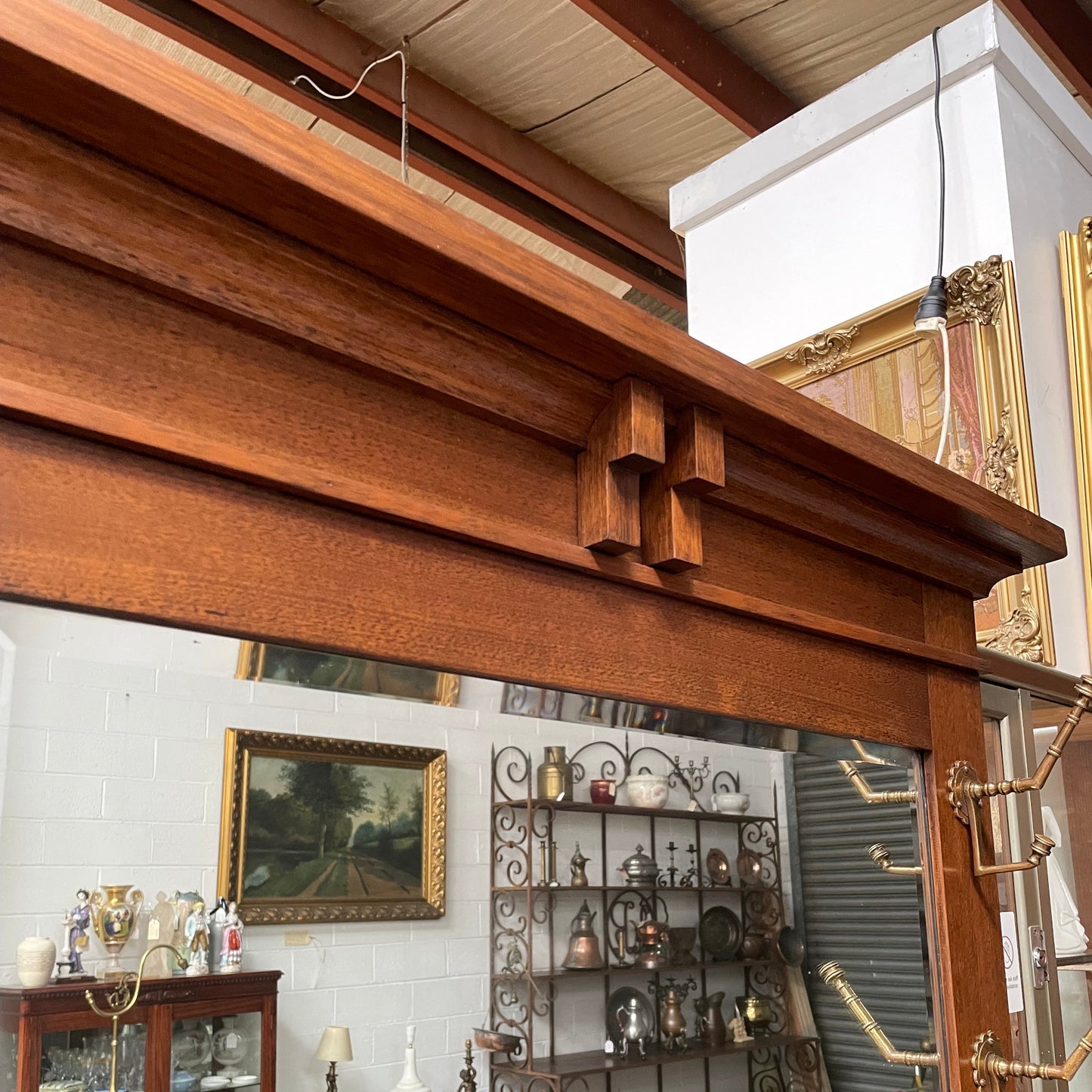 Period Australian Oak Arts & Crafts Hallstand