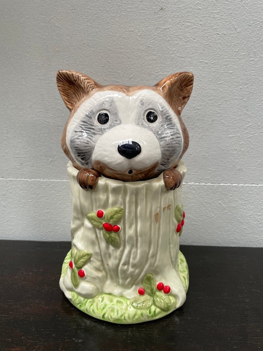 Delightful China Racoon Cookie Jar