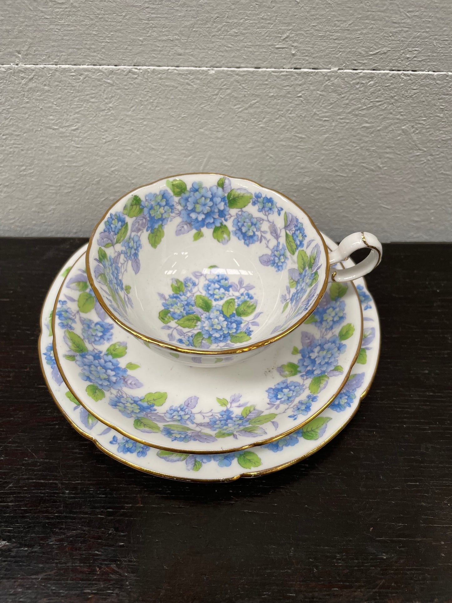Floral Decorated "Grafton" Trio, Cup Saucer and Plate