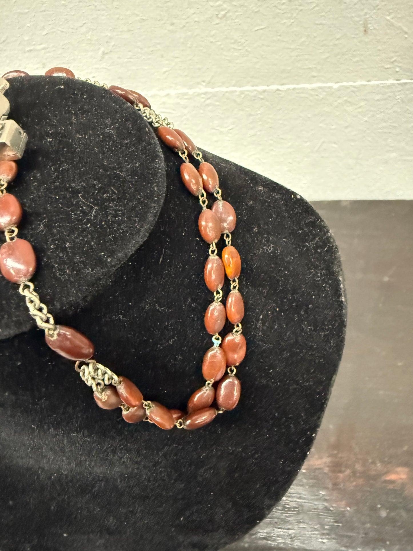 Antique Roma Relic Cross and Rosary Beads