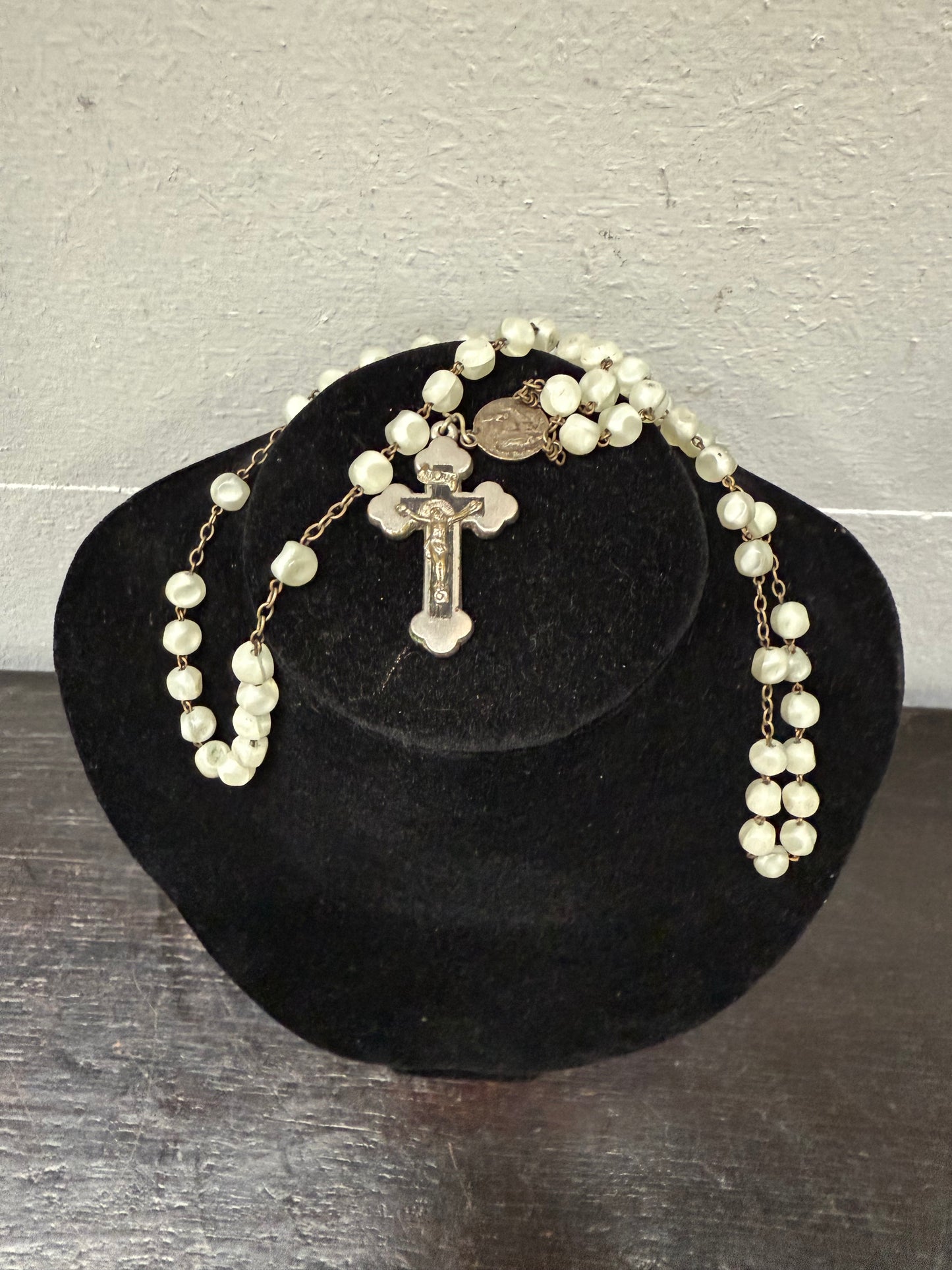 Vintage Mother Of Pearl Rosary Beads
