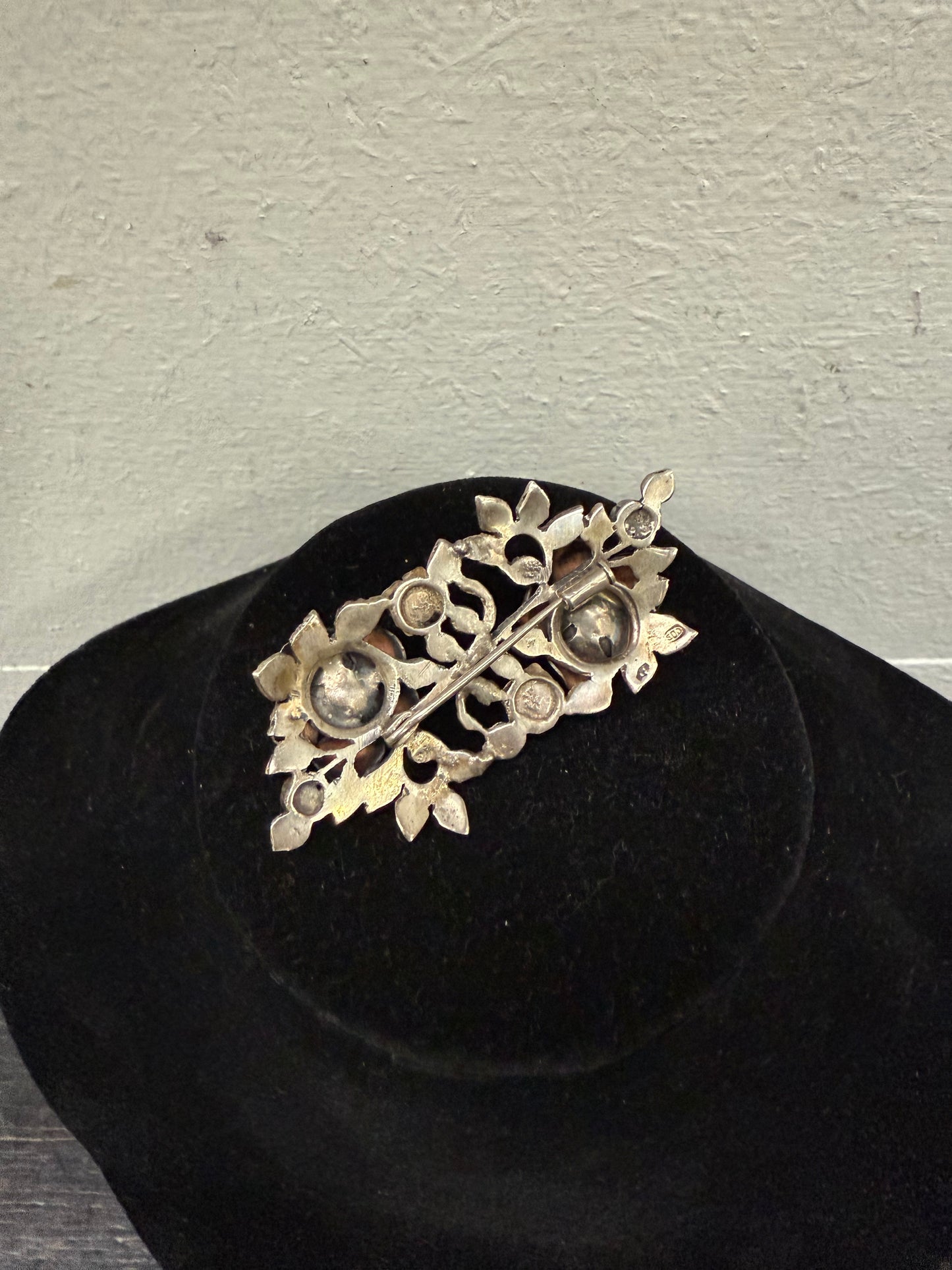 Stunning Silver Danish Floral Brooch