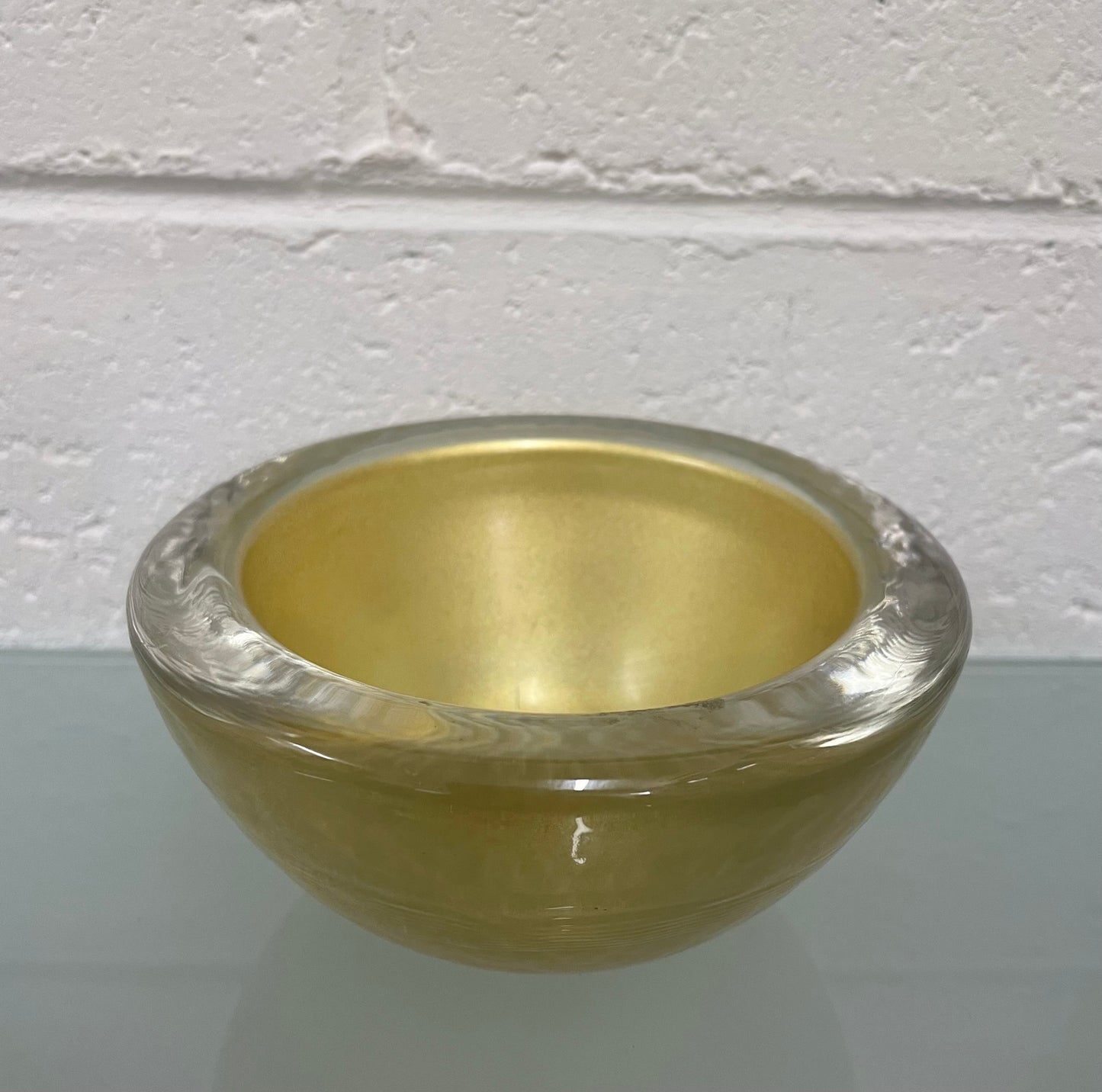 Murano Gold Decorated Glass Bowl
