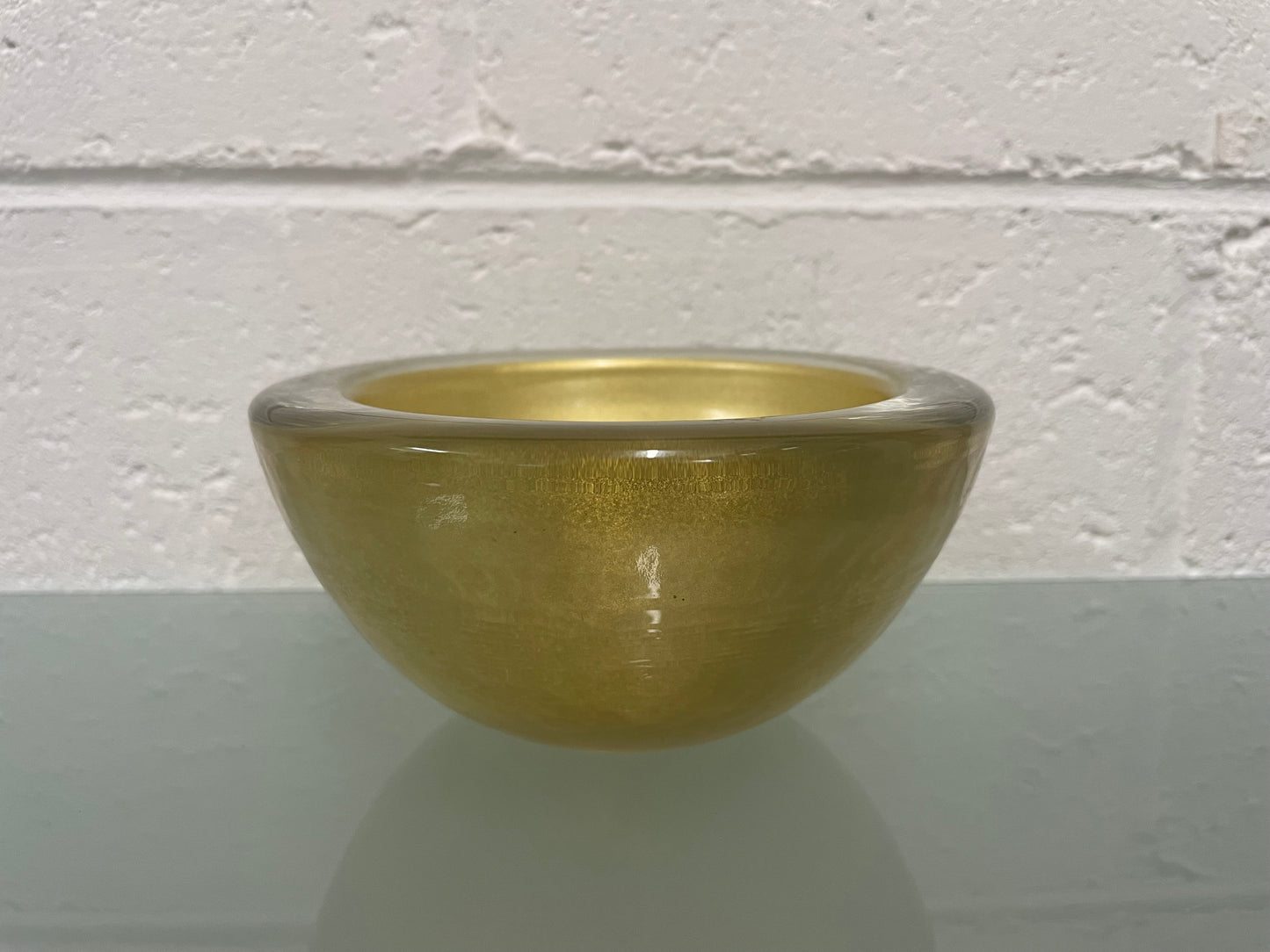 Murano Gold Decorated Glass Bowl