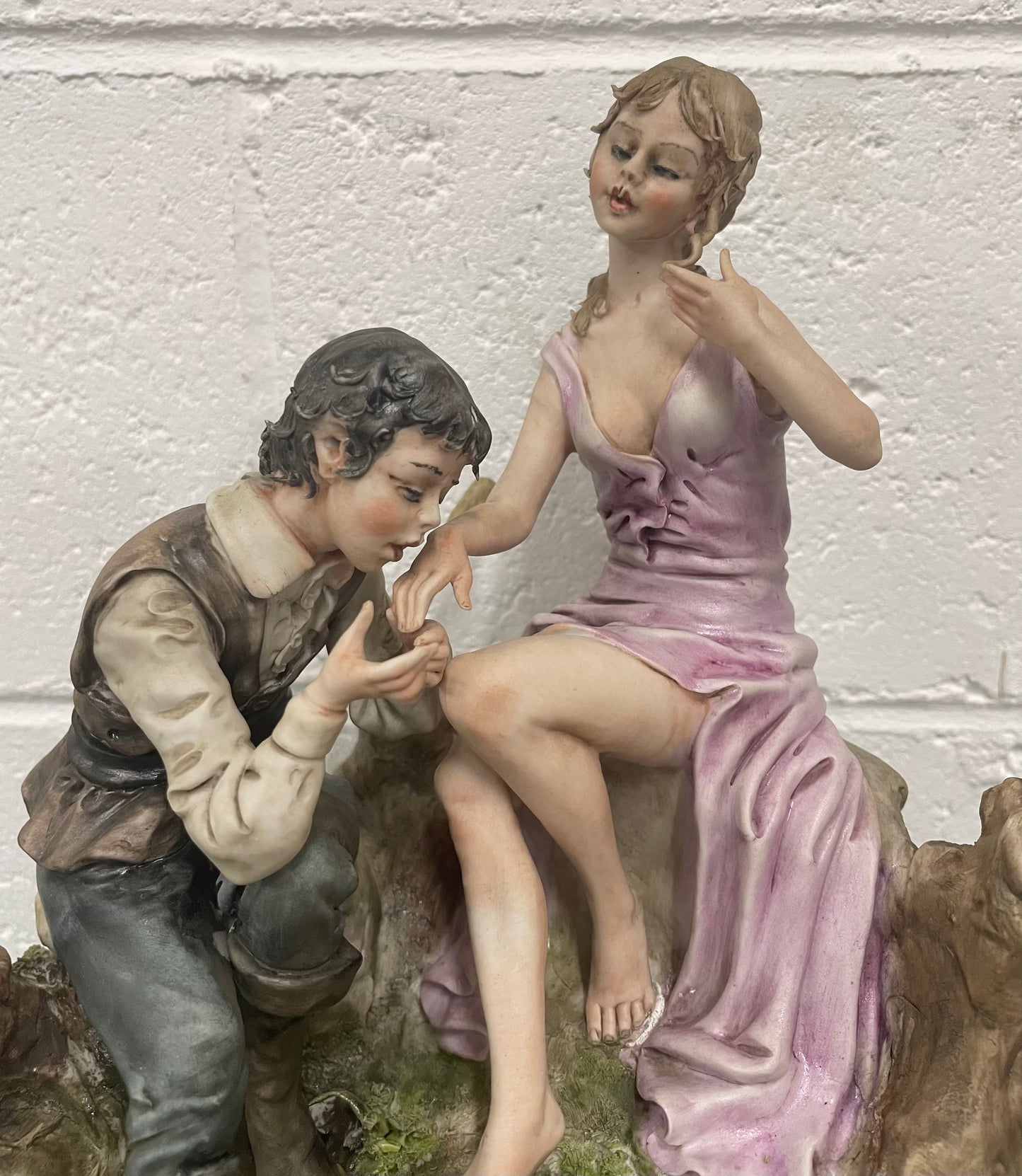 Signed Capodimonte Figurine Group