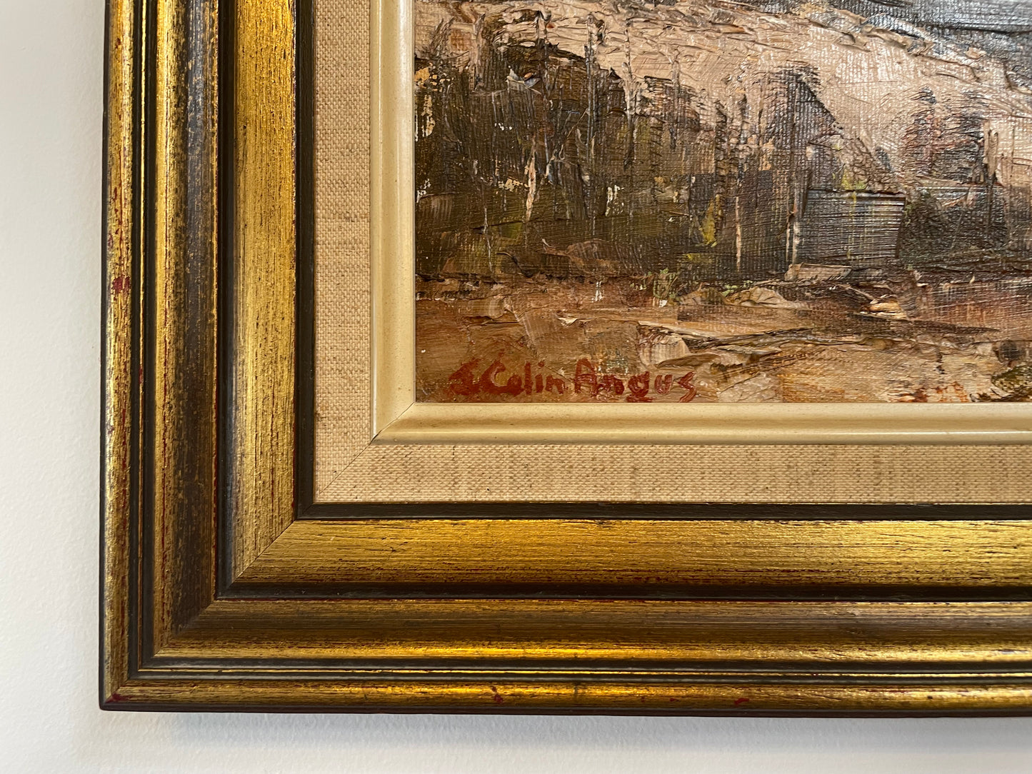 John Angus Australian Oil On Canvas Painting
