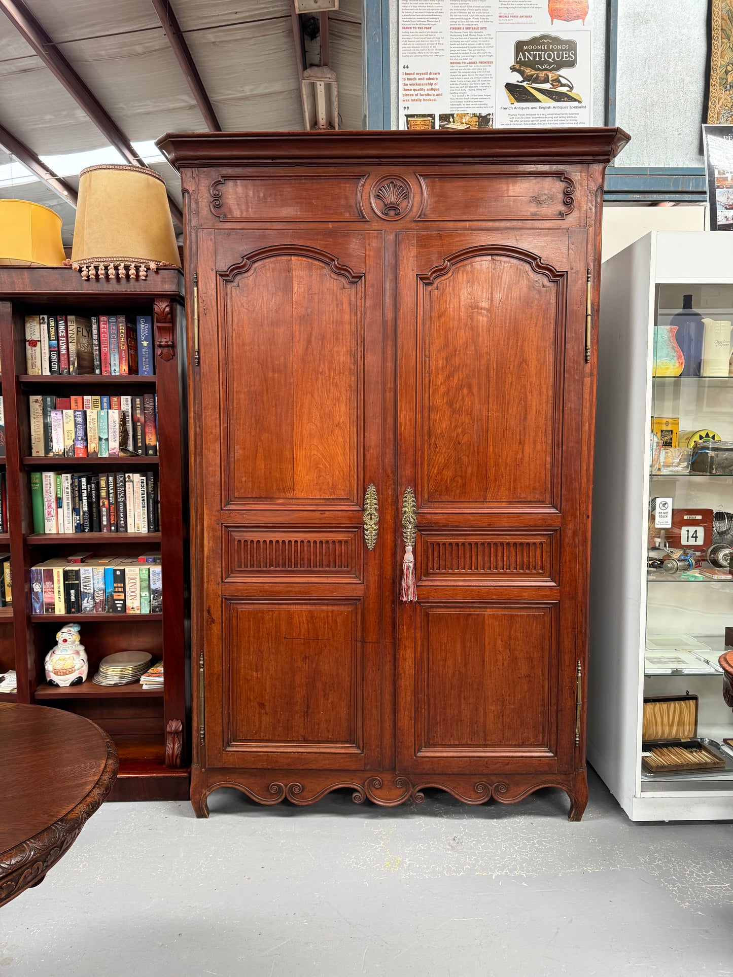 Louis XV Style Fruitwood 2 Door Armoire Circa: 1880.