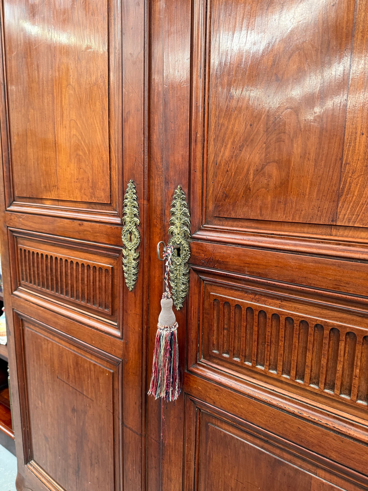 Louis XV Style Fruitwood 2 Door Armoire Circa: 1880.