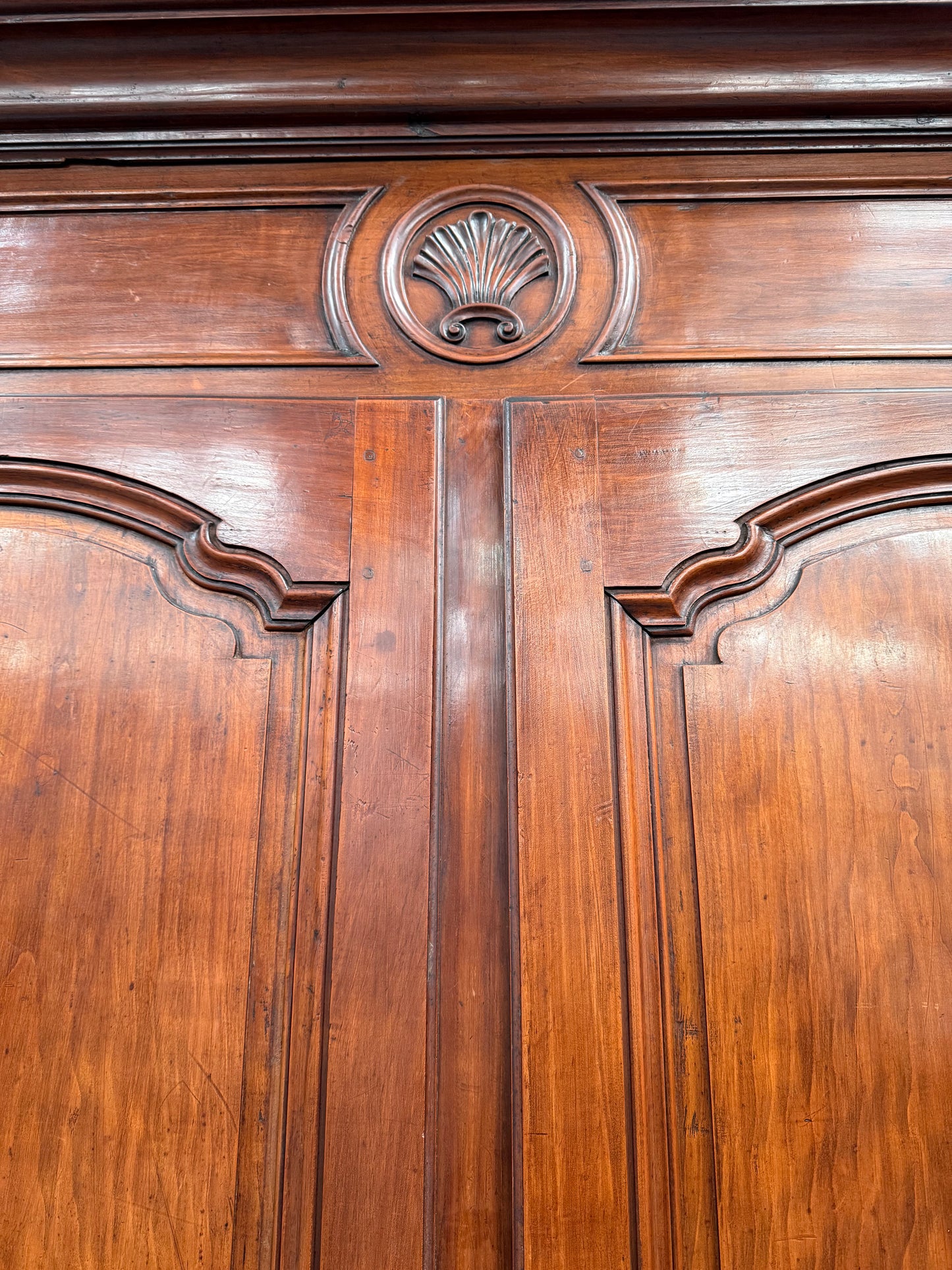 Louis XV Style Fruitwood 2 Door Armoire Circa: 1880.