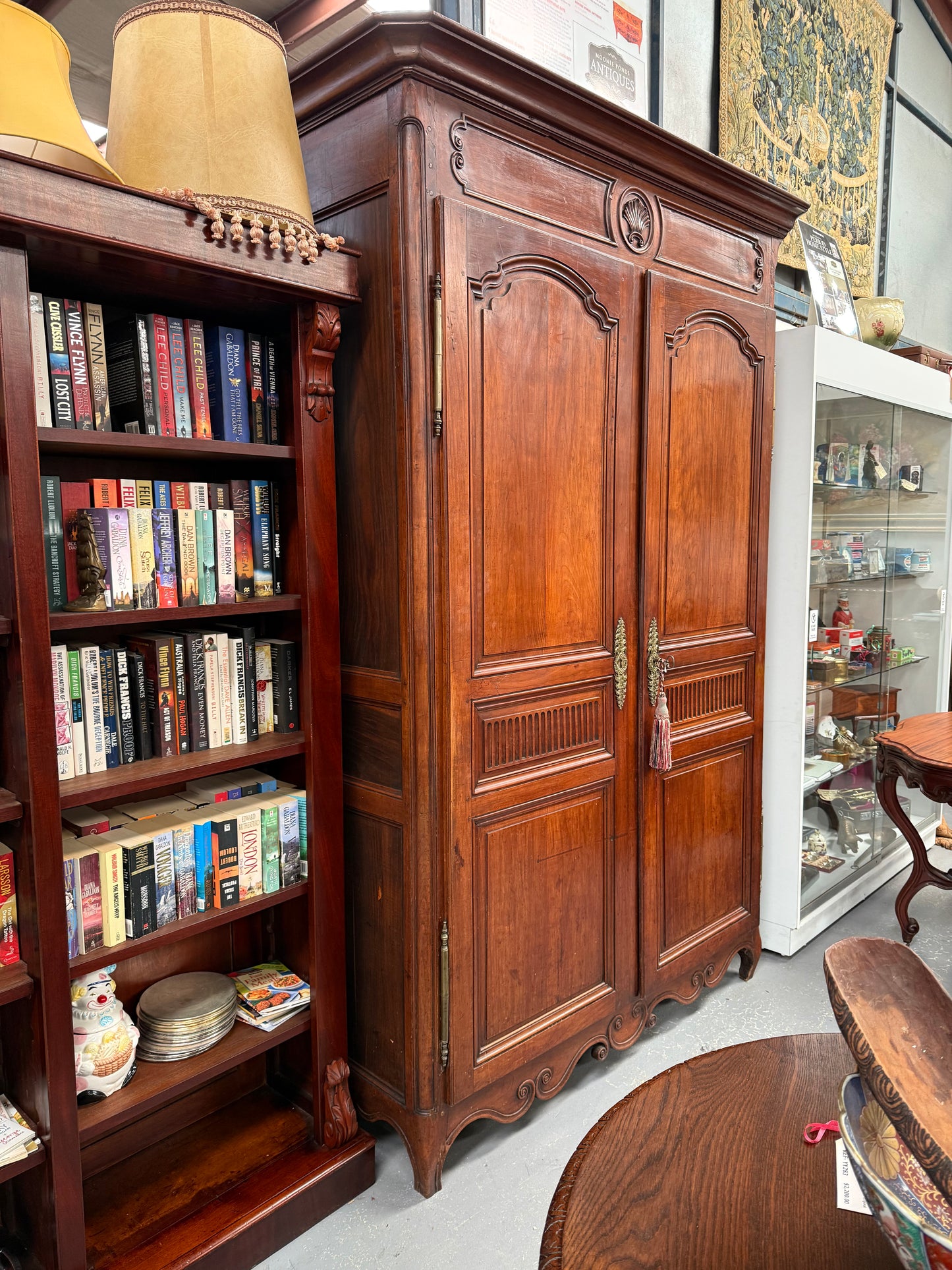 Louis XV Style Fruitwood 2 Door Armoire Circa: 1880.