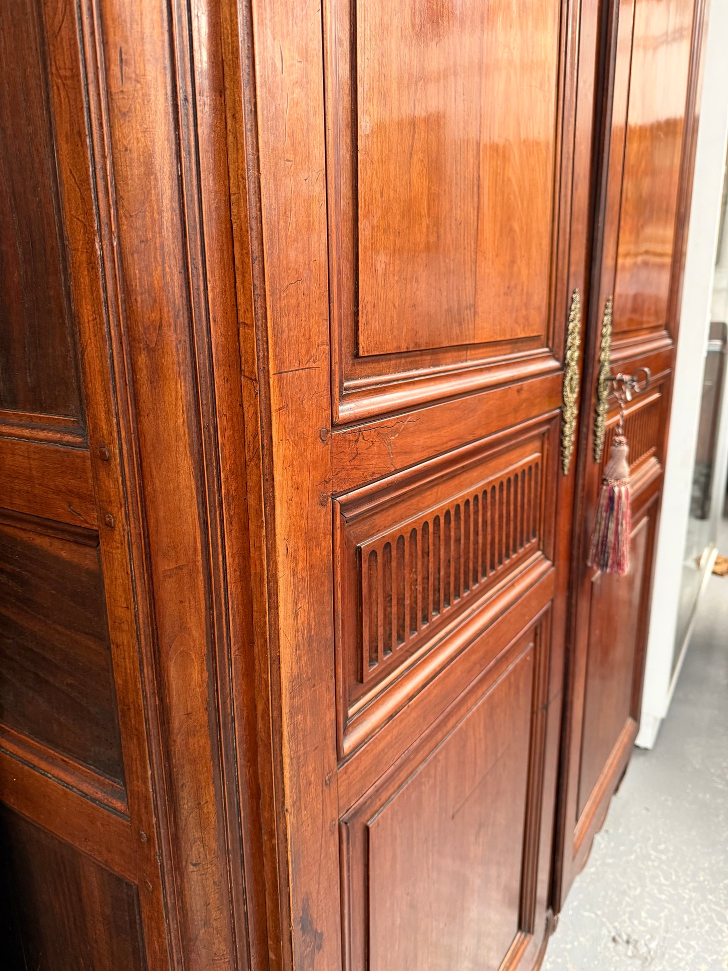 Louis XV Style Fruitwood 2 Door Armoire Circa: 1880.