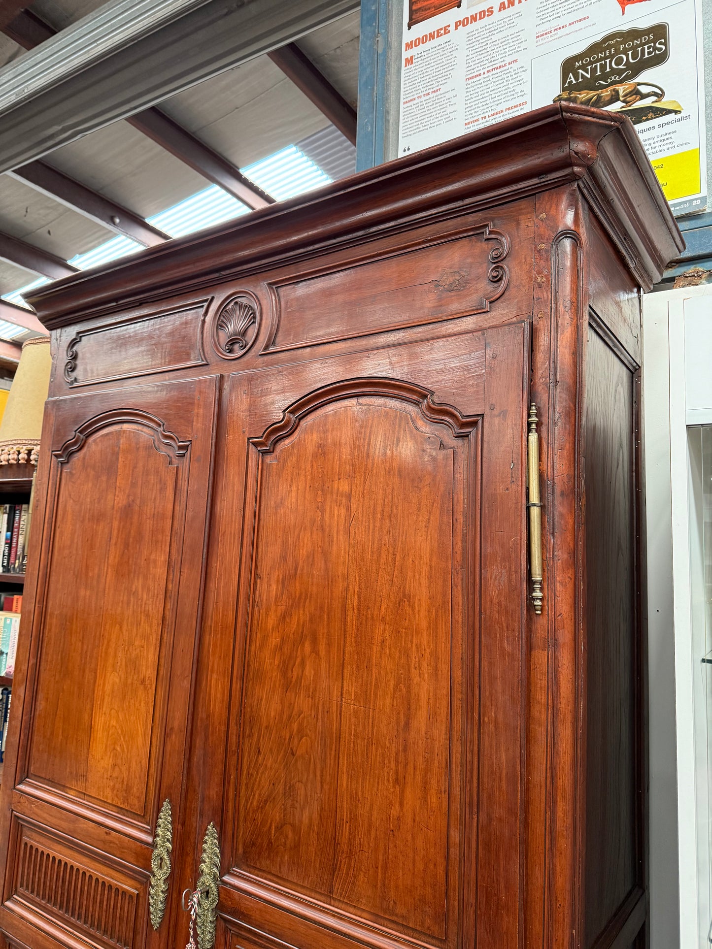 Louis XV Style Fruitwood 2 Door Armoire Circa: 1880.