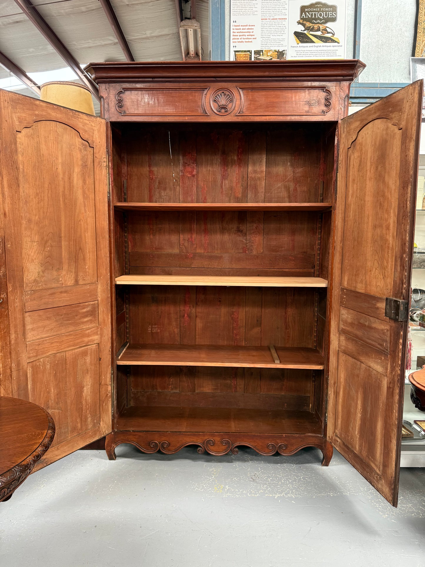 Louis XV Style Fruitwood 2 Door Armoire Circa: 1880.