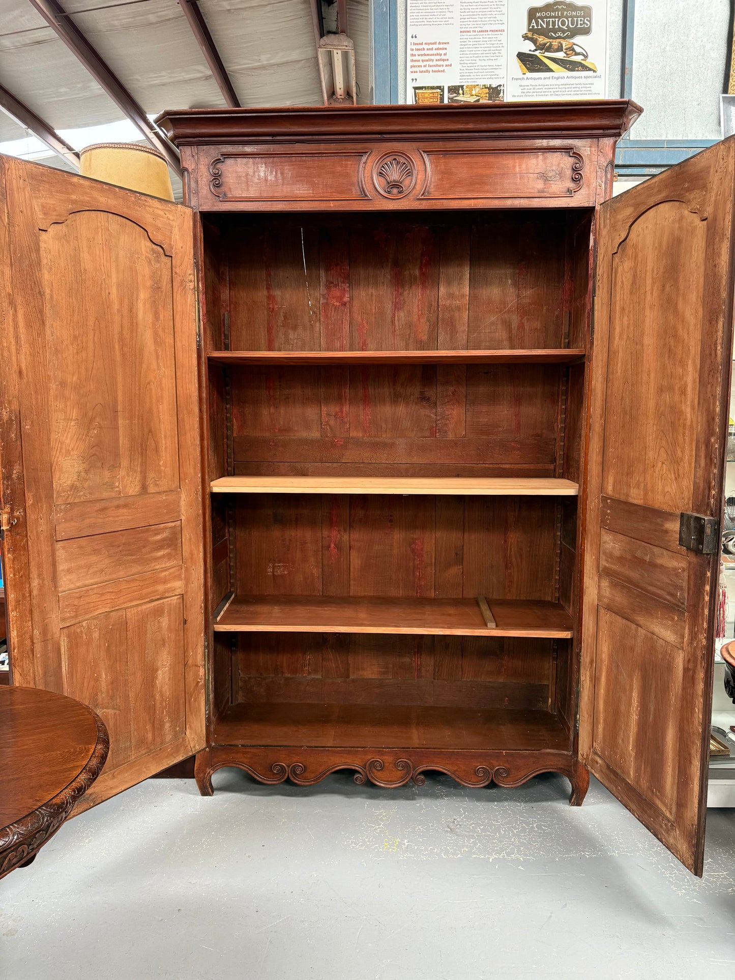 Louis XV Style Fruitwood 2 Door Armoire Circa: 1880.