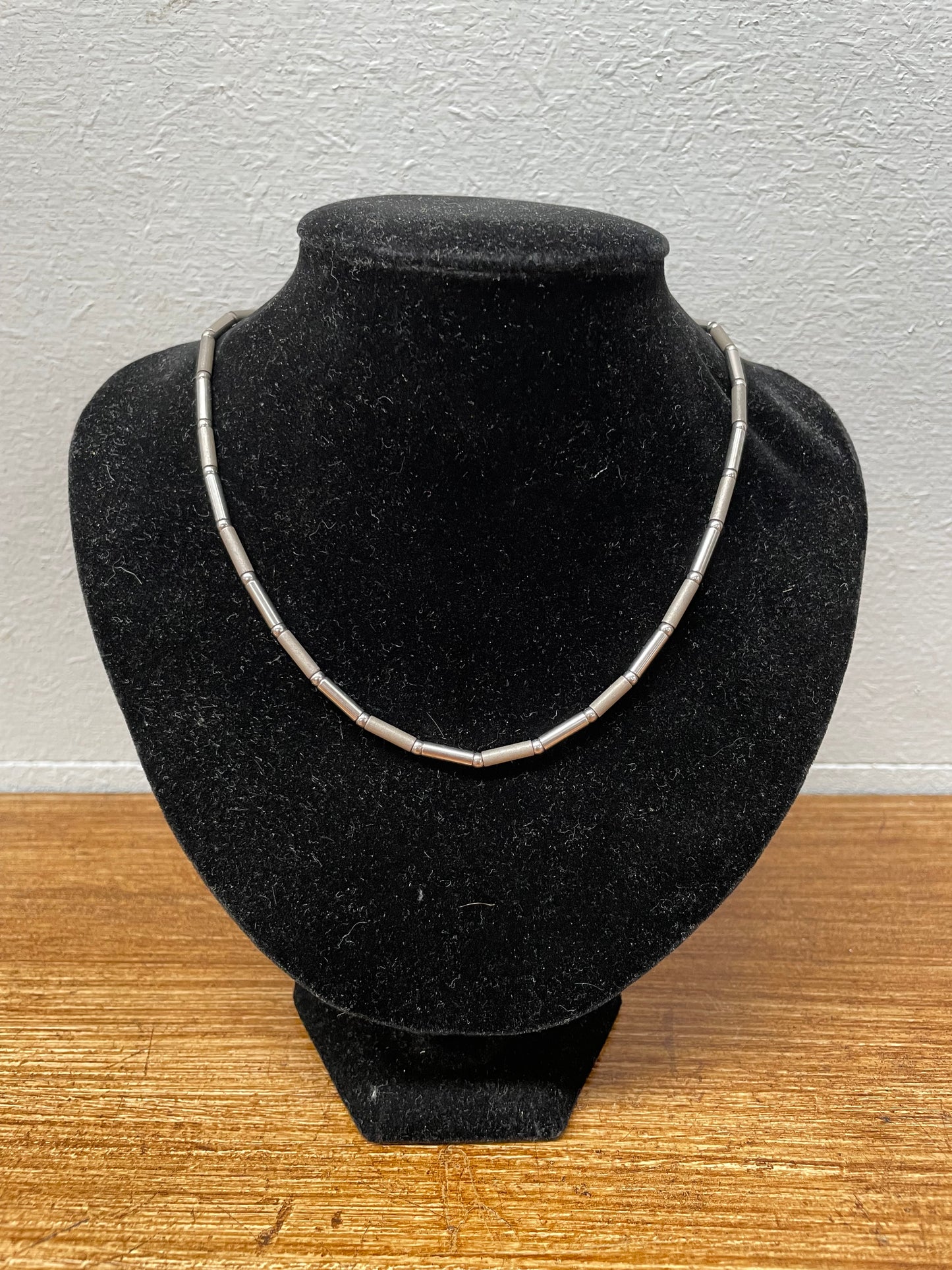 Mid Century Modern Choker Necklace Danish Silver
