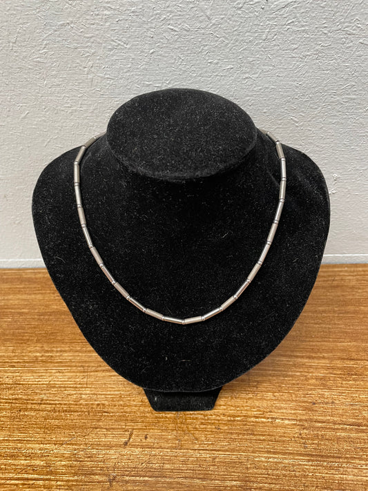 Mid Century Modern Choker Necklace Danish Silver