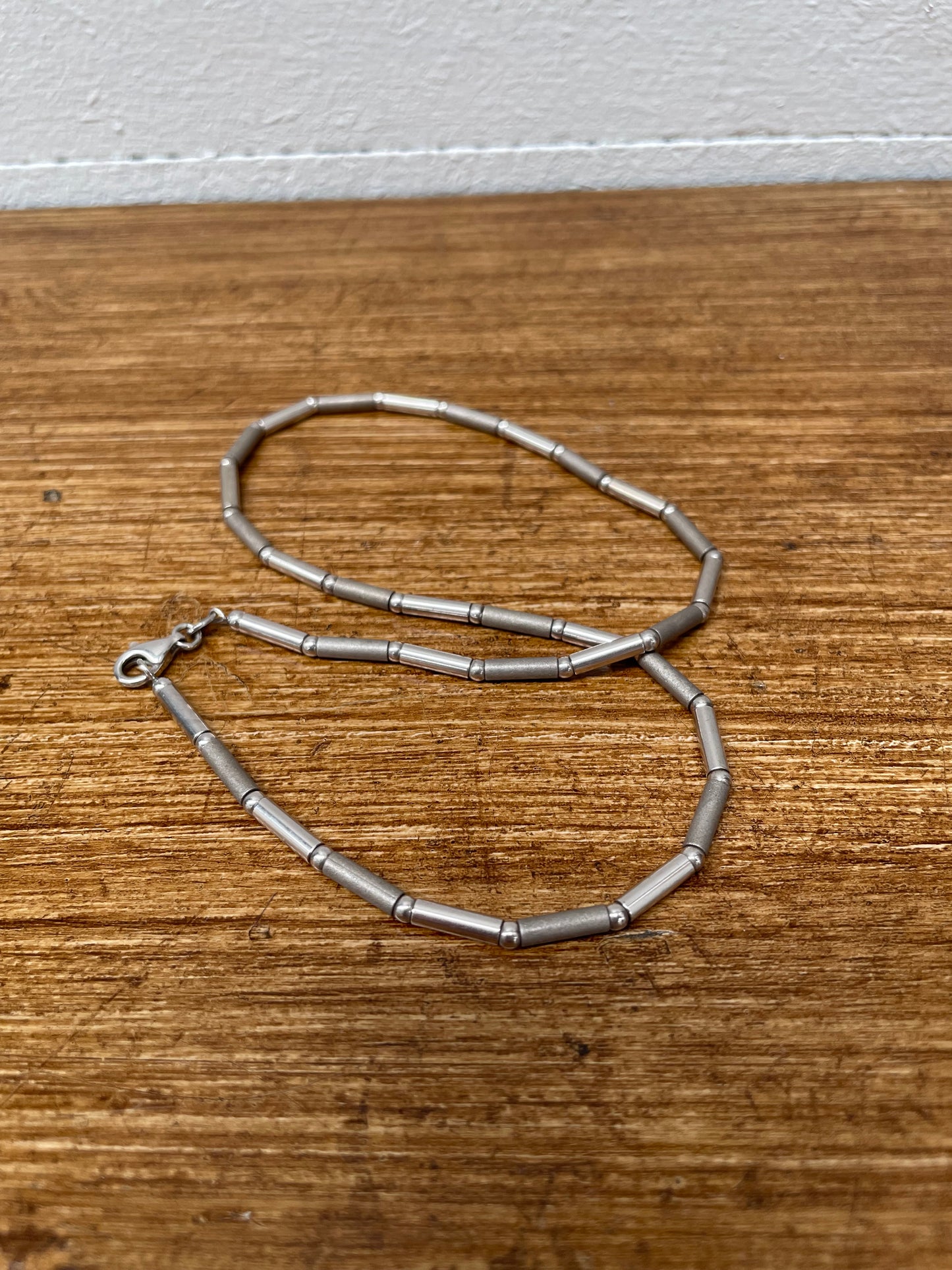 Mid Century Modern Choker Necklace Danish Silver