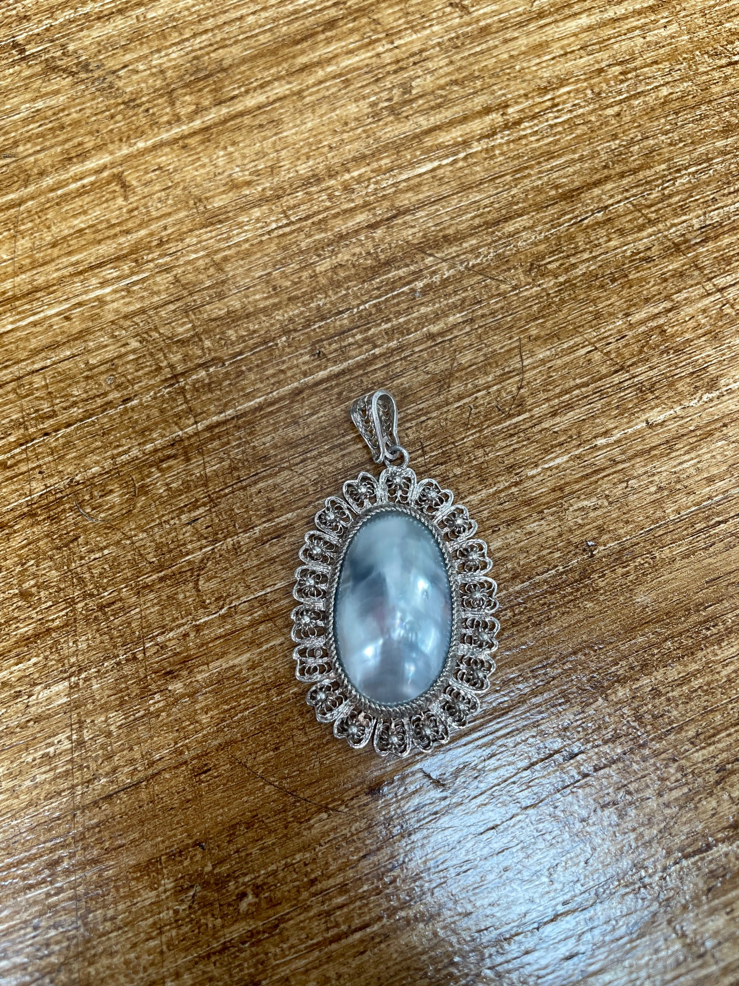 Silver Mabe Pearl Pendant