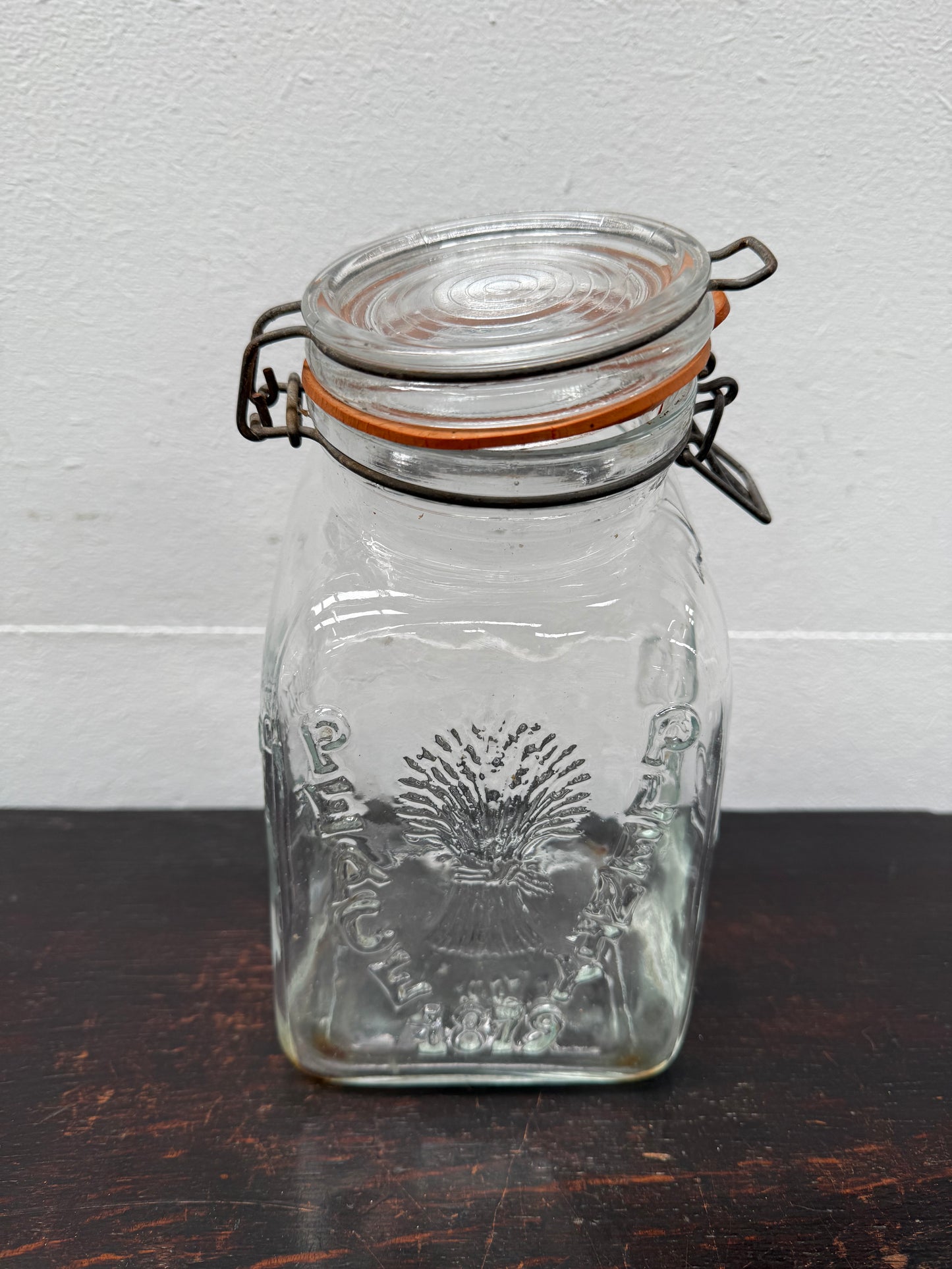 Vintage Granny's Glass Counter Jar