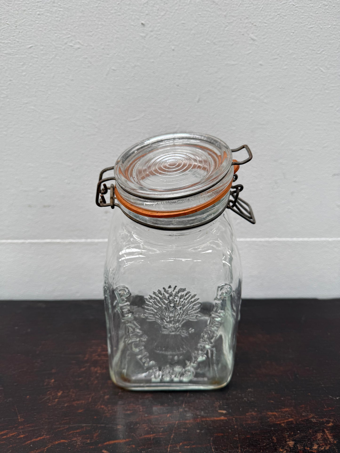 Vintage Granny's Glass Counter Jar