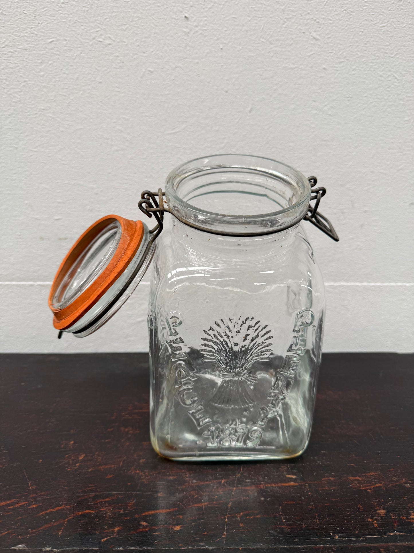 Vintage Granny's Glass Counter Jar