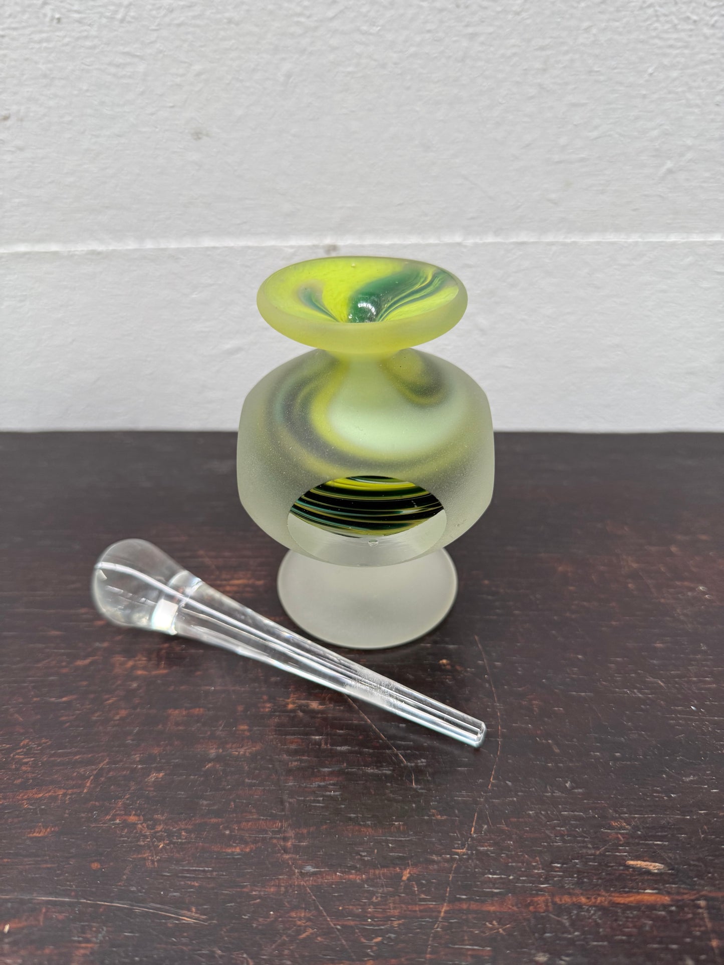 Hokitika New Zealand Glass Perfume Bottle