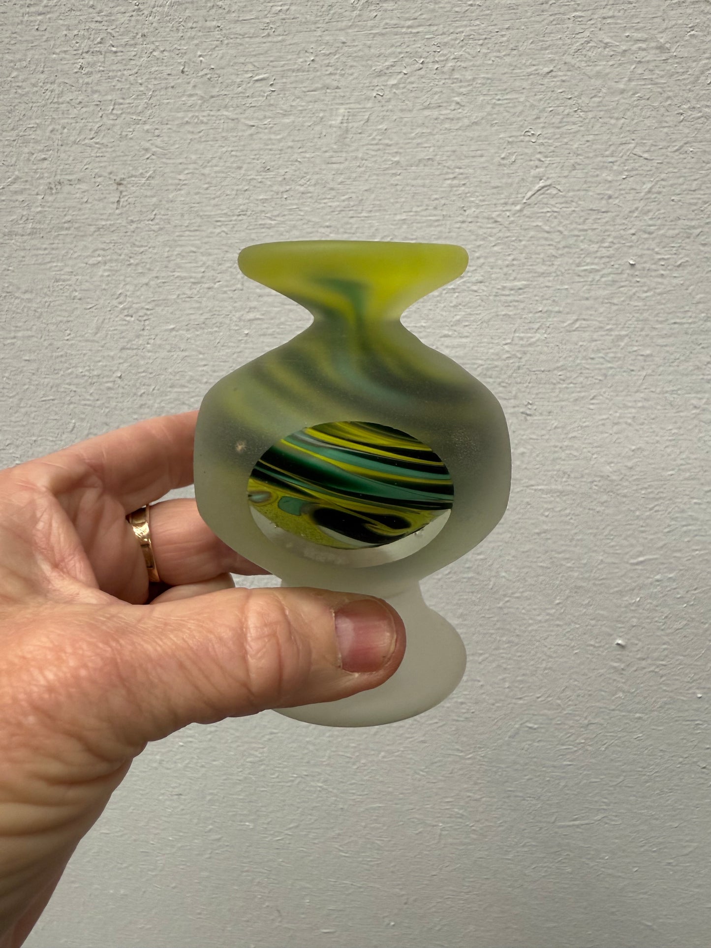 Hokitika New Zealand Glass Perfume Bottle