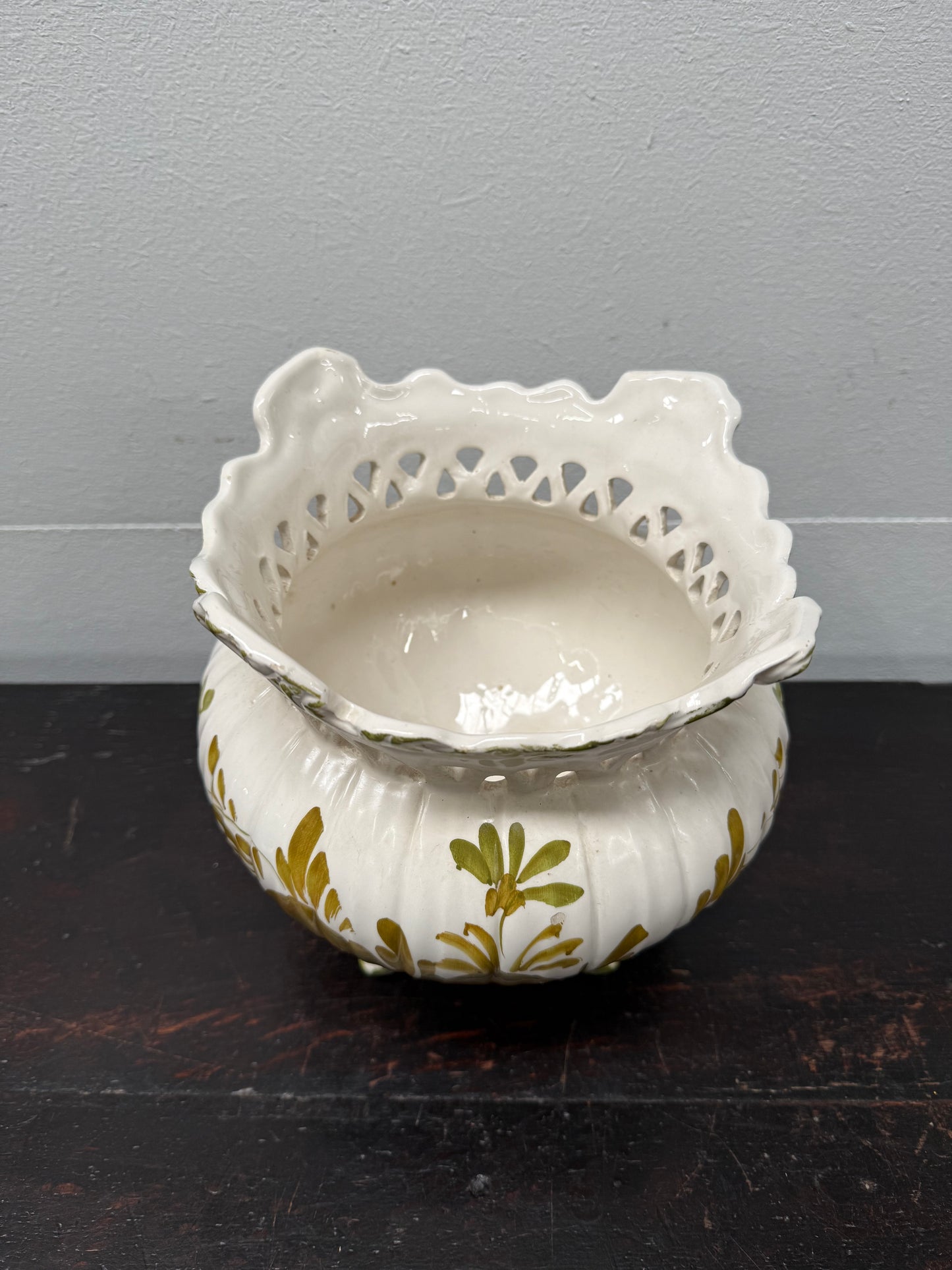 Vintage Hand Painted Majolica Jardinere