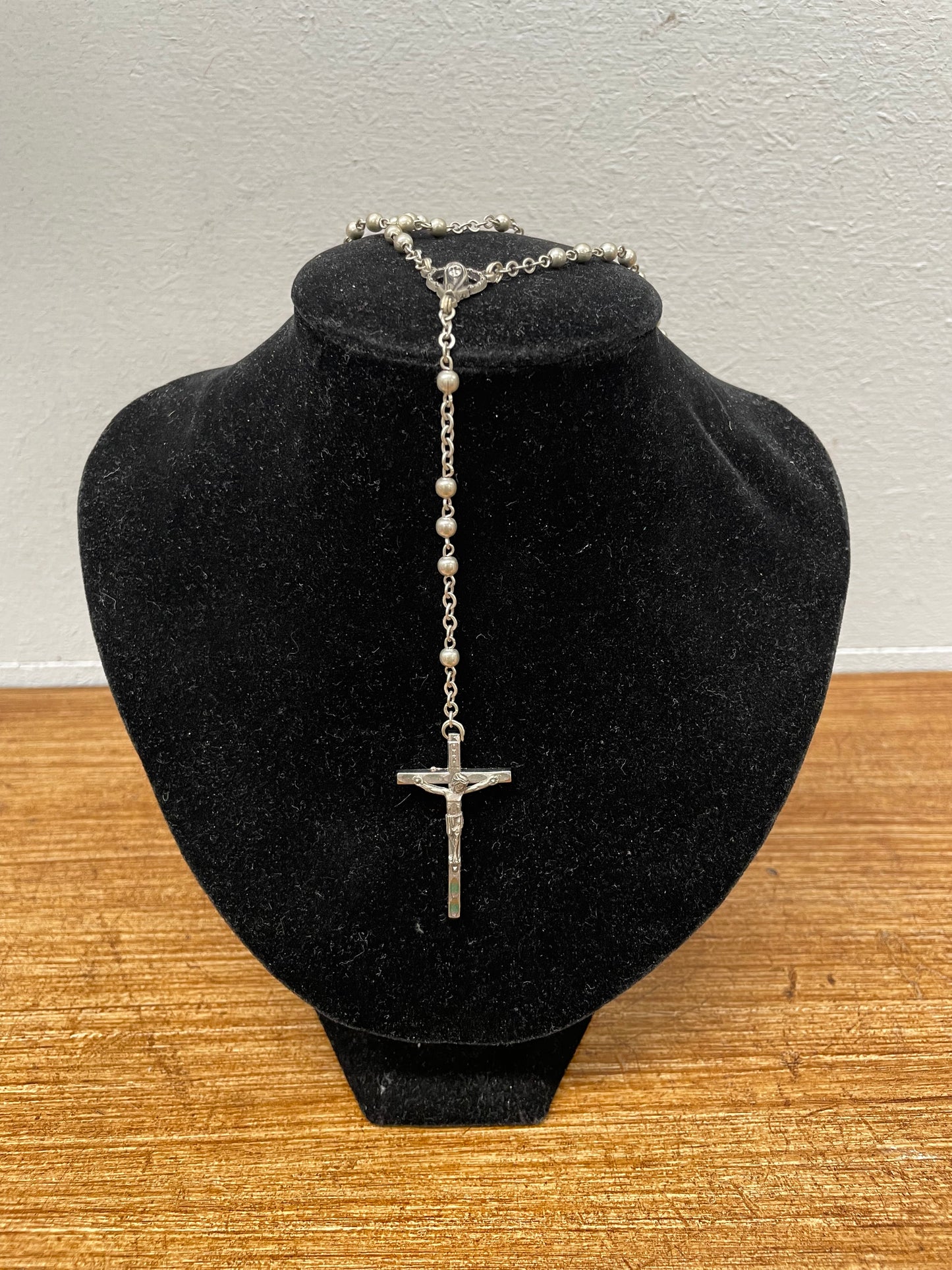 Vintage Silver Plated Italian Rosary Beads