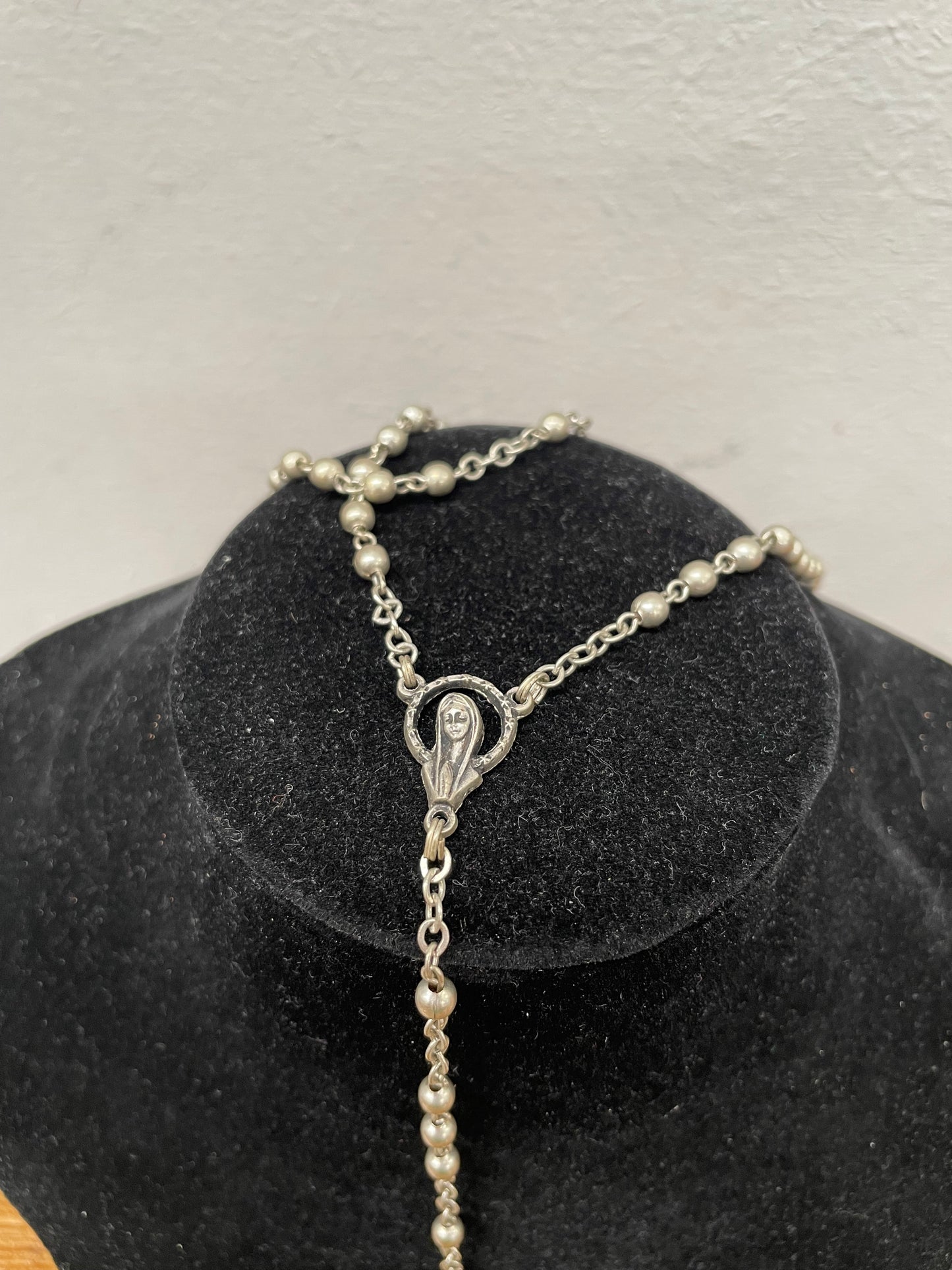 Vintage Silver Plated Italian Rosary Beads