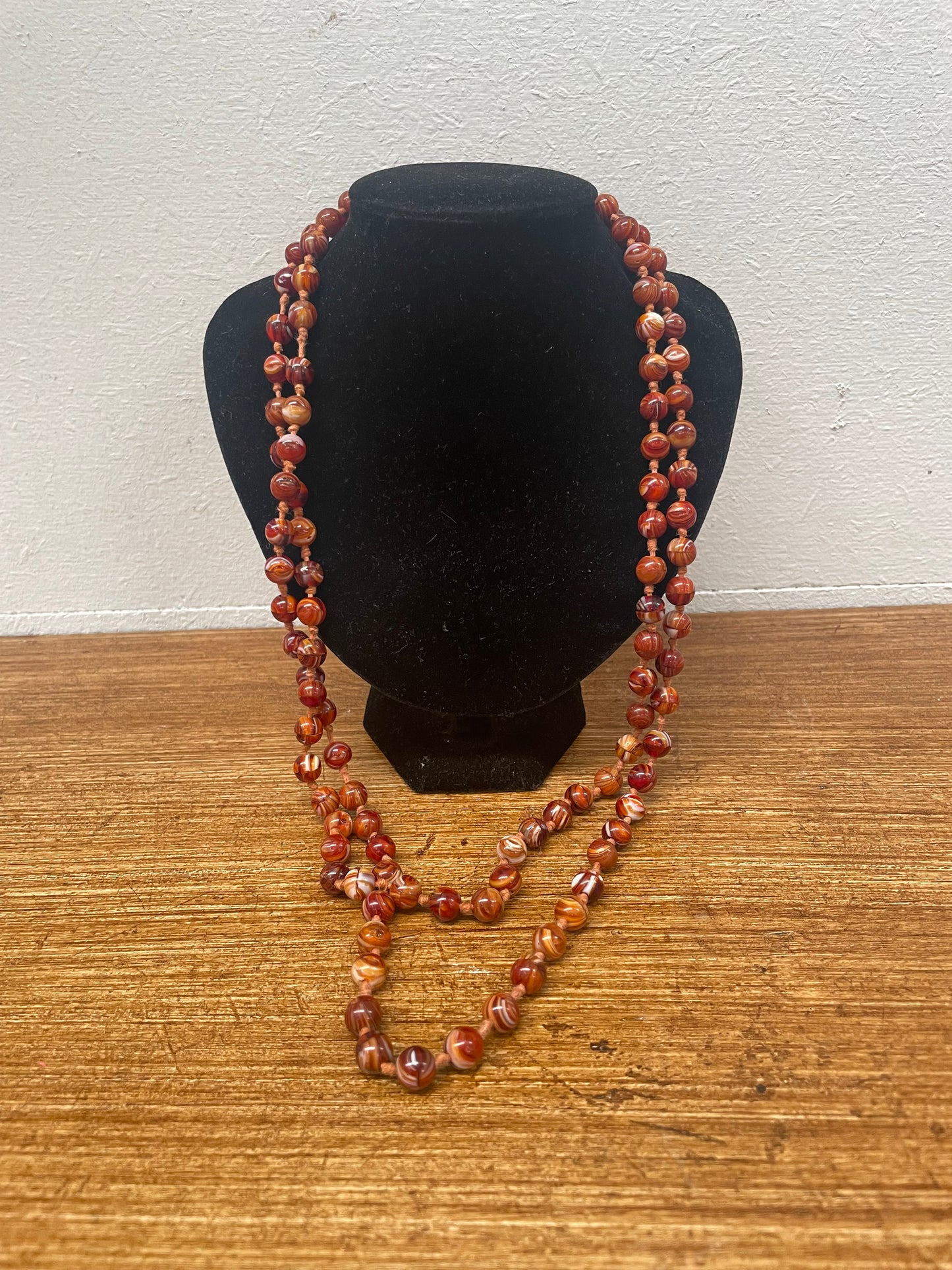 Stunning Simulated Carnelian Glass Beads