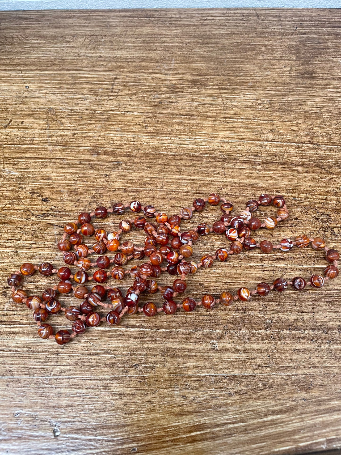 Stunning Simulated Carnelian Glass Beads