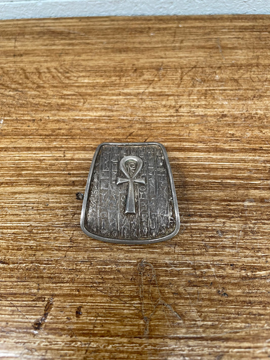 Antique Ankh Symbol Egyptian Silver Pendant/Brooch
