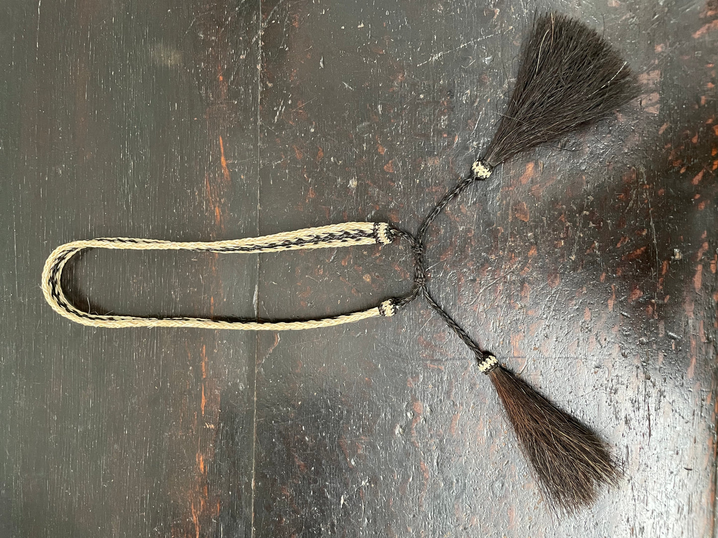 Double Tassel Horse Hair Rodeo Stampede Strings for Cowboy Hat