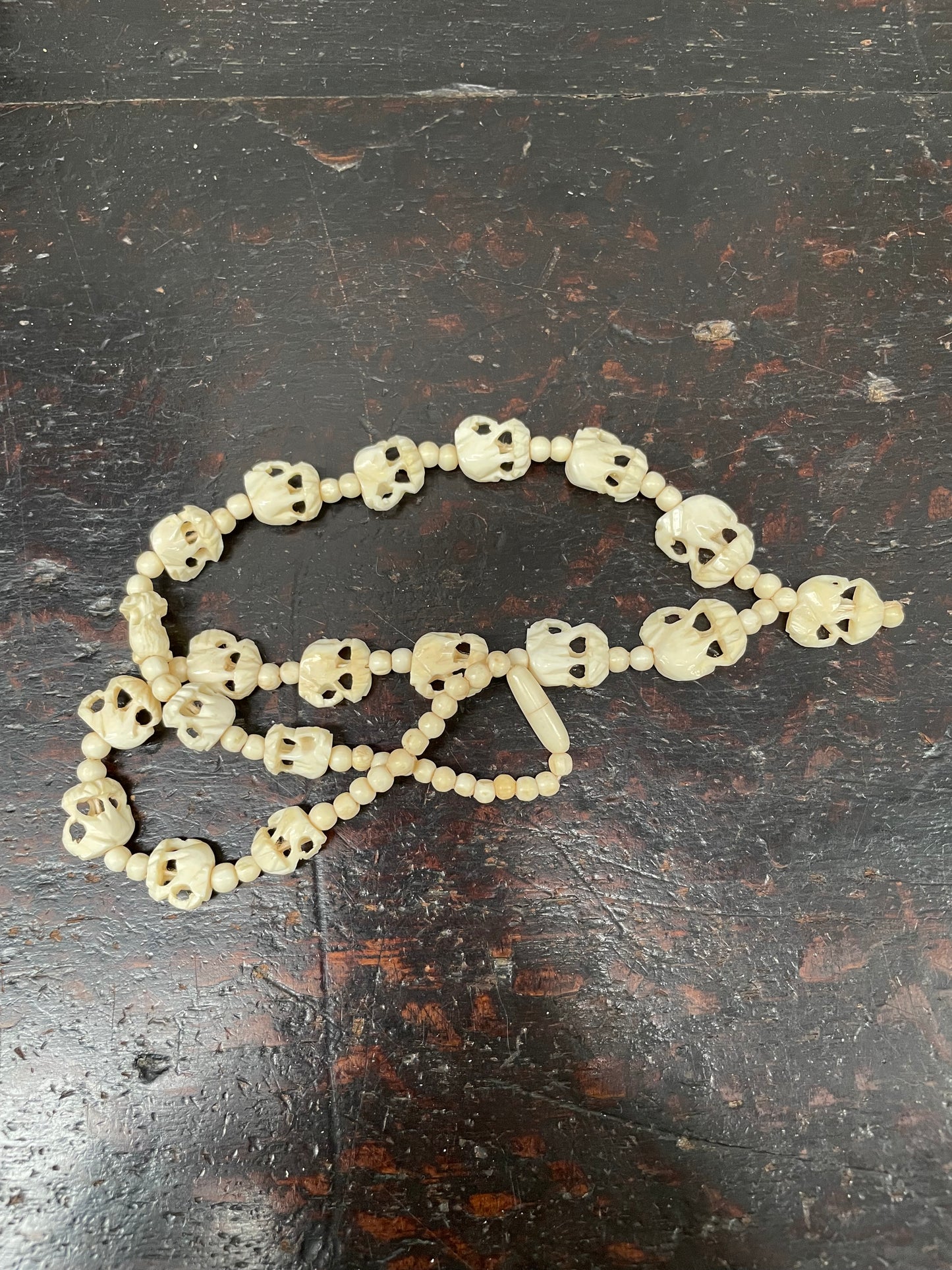 Vintage Carved Ivory Elephant Necklace