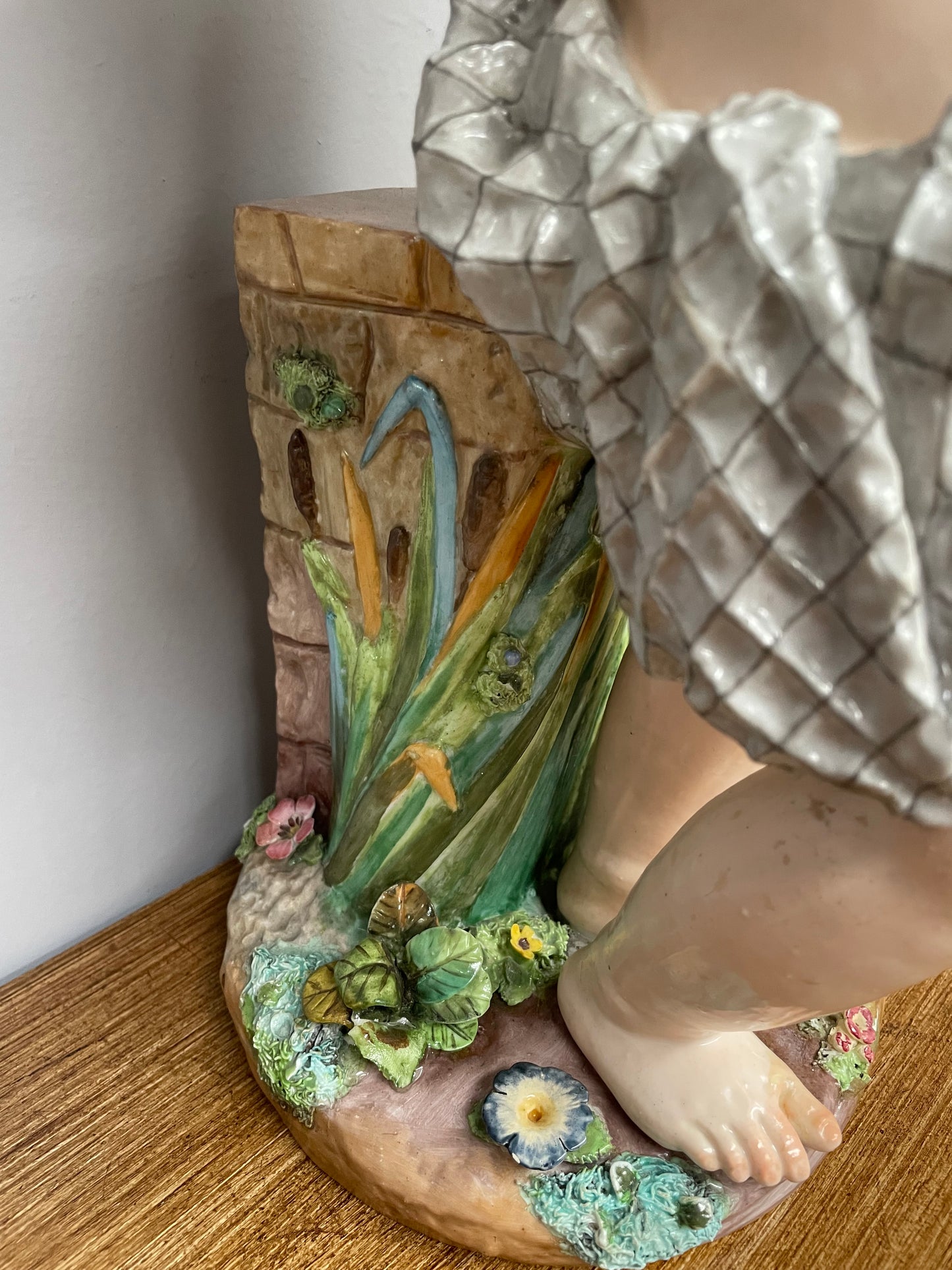 Large Antique Meissen Cherub Statue