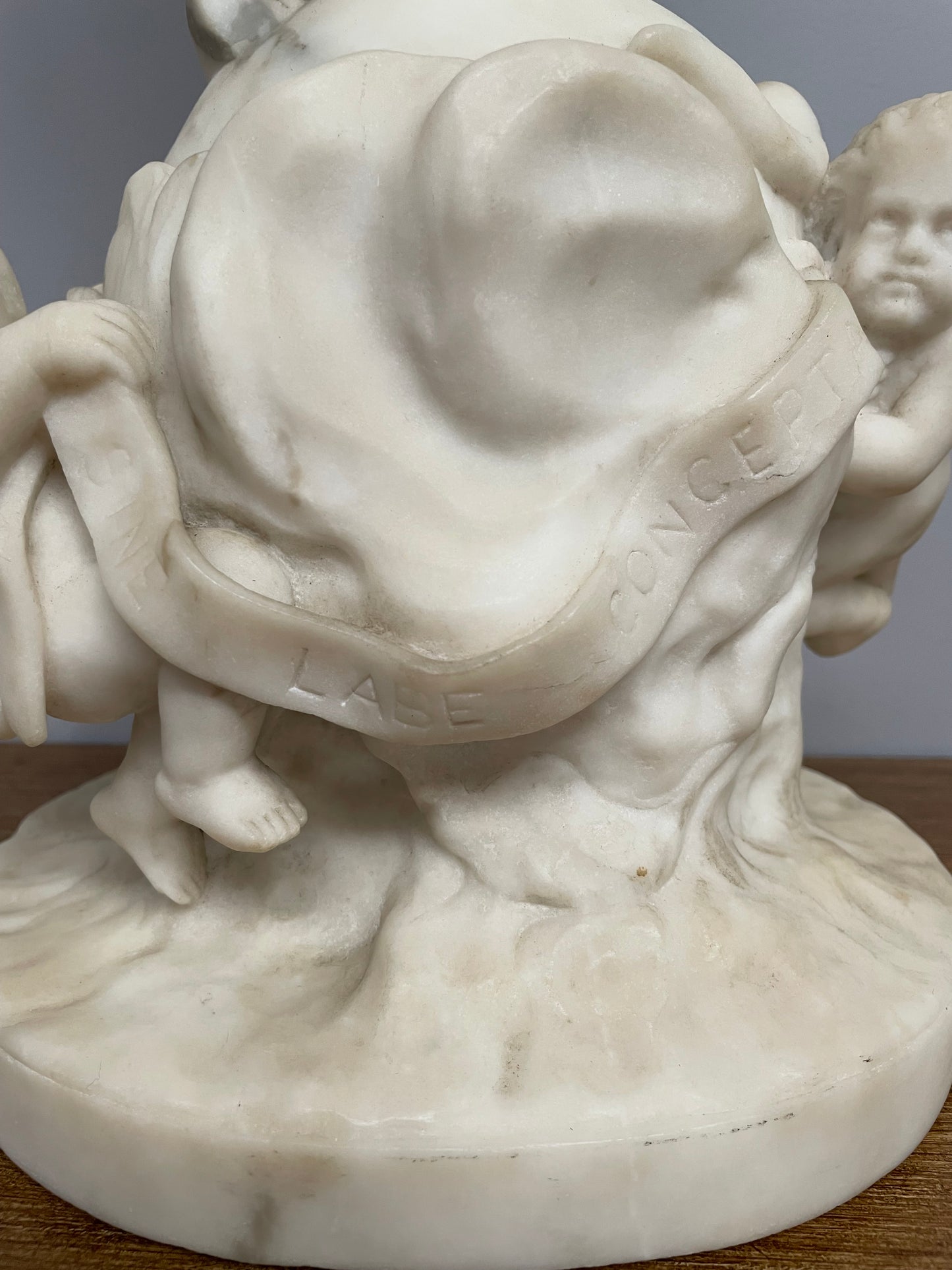 Antique French Marble Figure Of "Our Lady"