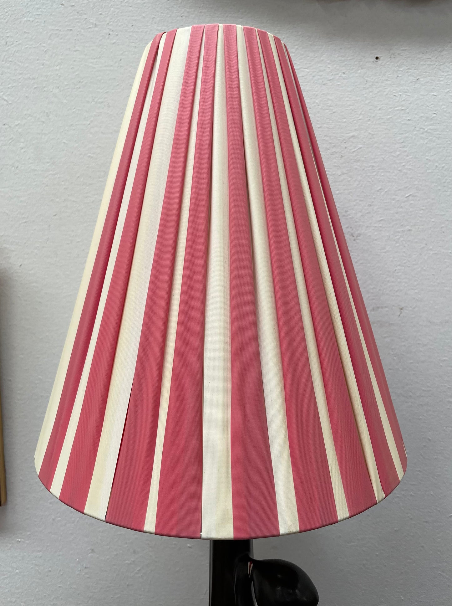 Vintage Black Lady Lamp with Original Shade
