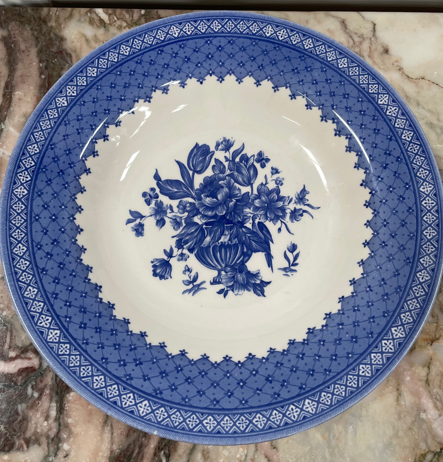 Queen's England Blue Large Bowl